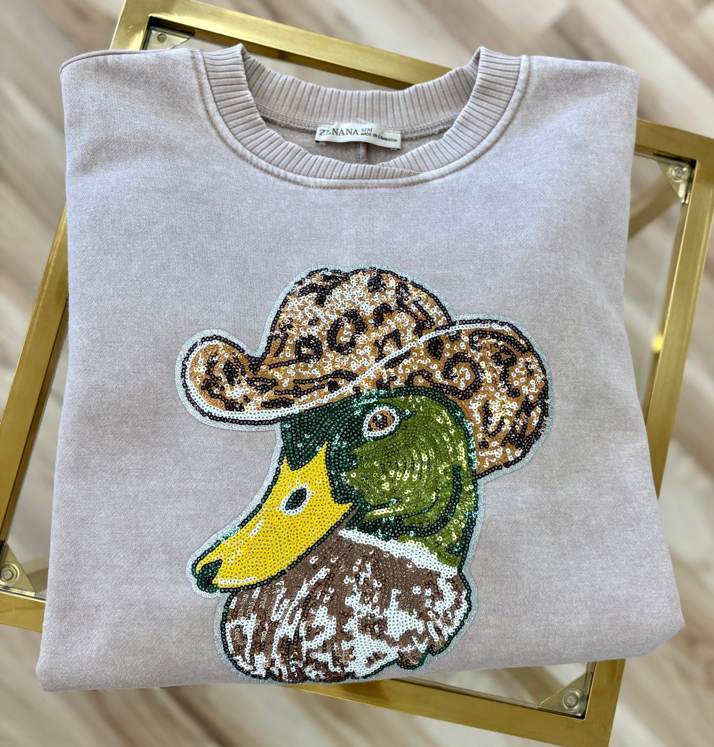 Leopard Duck Patch Sweatshirt