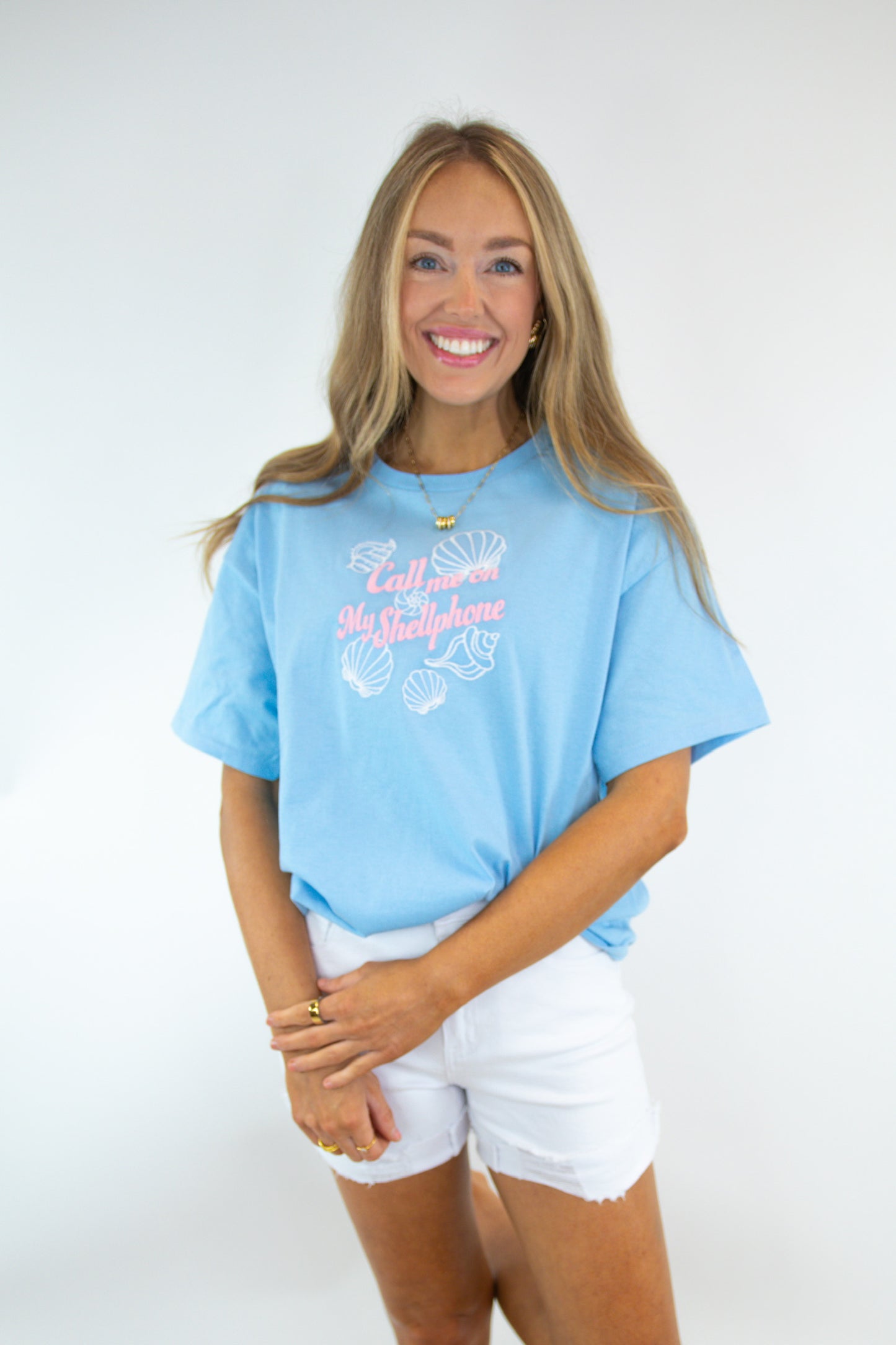 Shell Phone Embroidered Tee