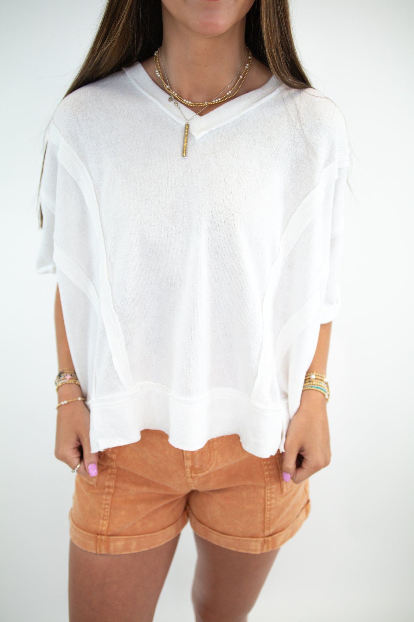 Out Stitch Knit Top