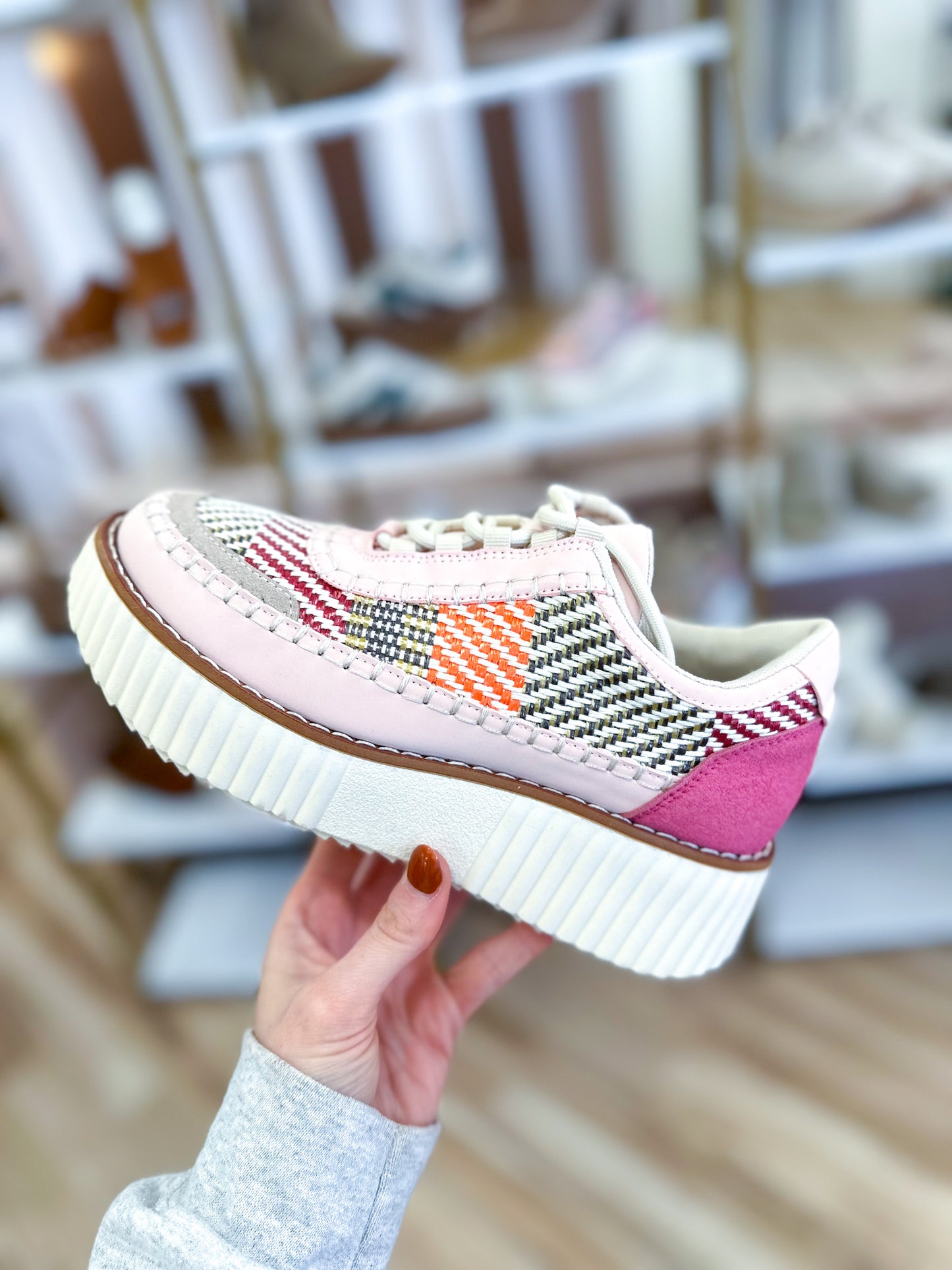 Pink Combo Platform Sneakers