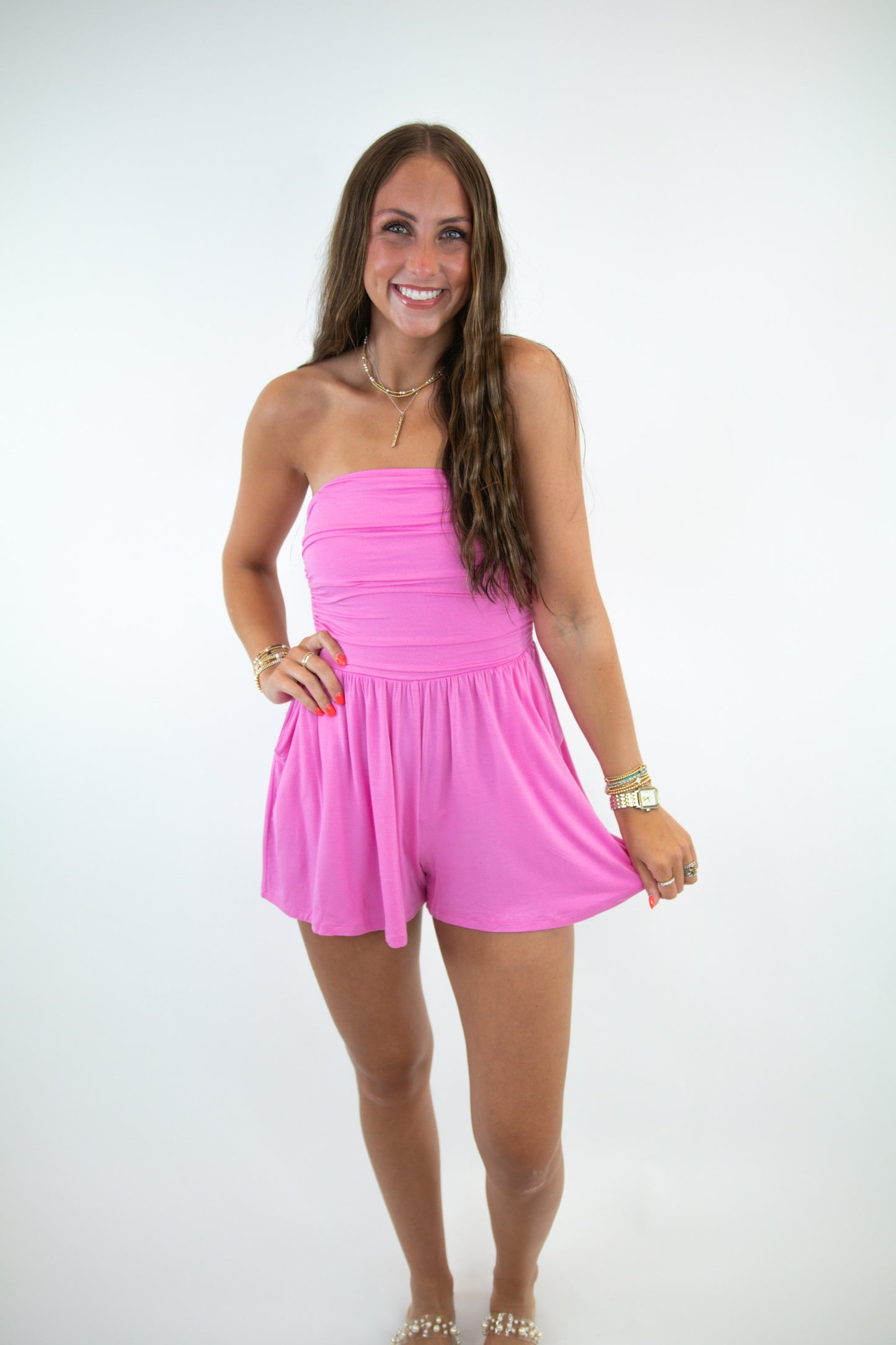 Strapless Tube Top Romper