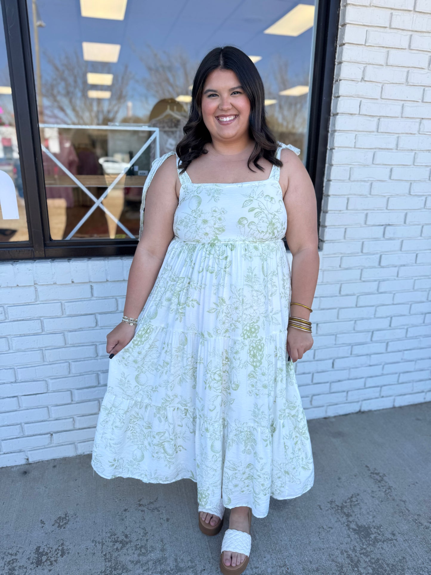 Ivory & Olive Fruit Florals Dress
