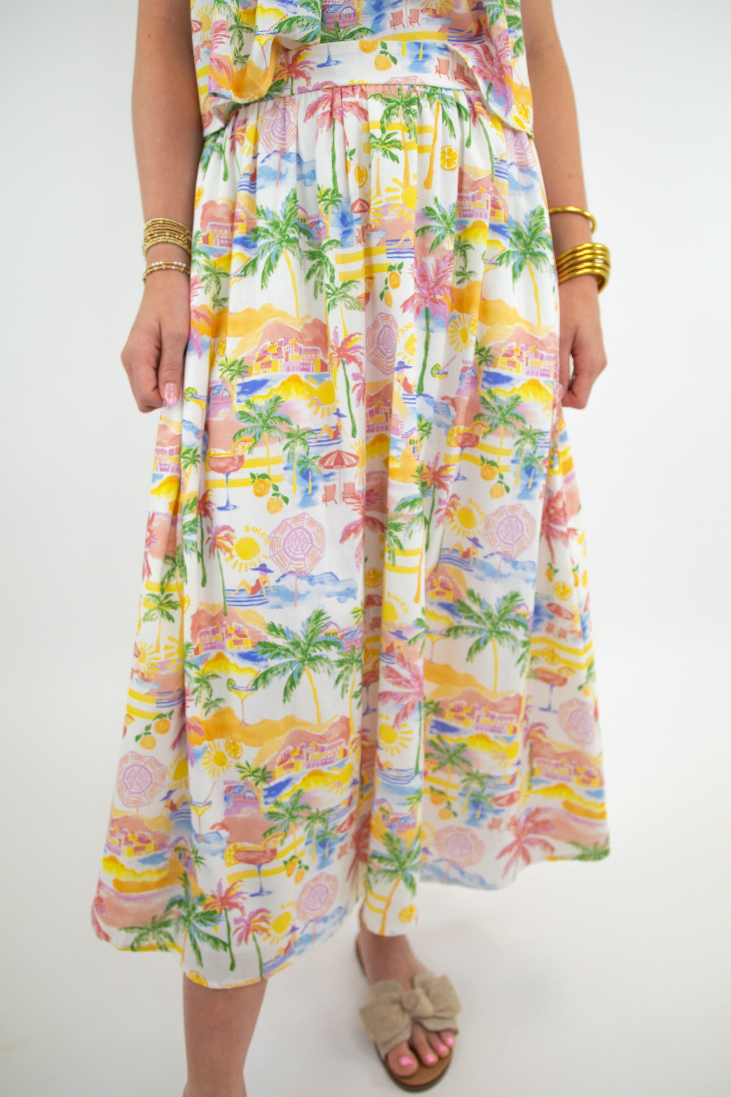 Tropical Print Cabana Skirt