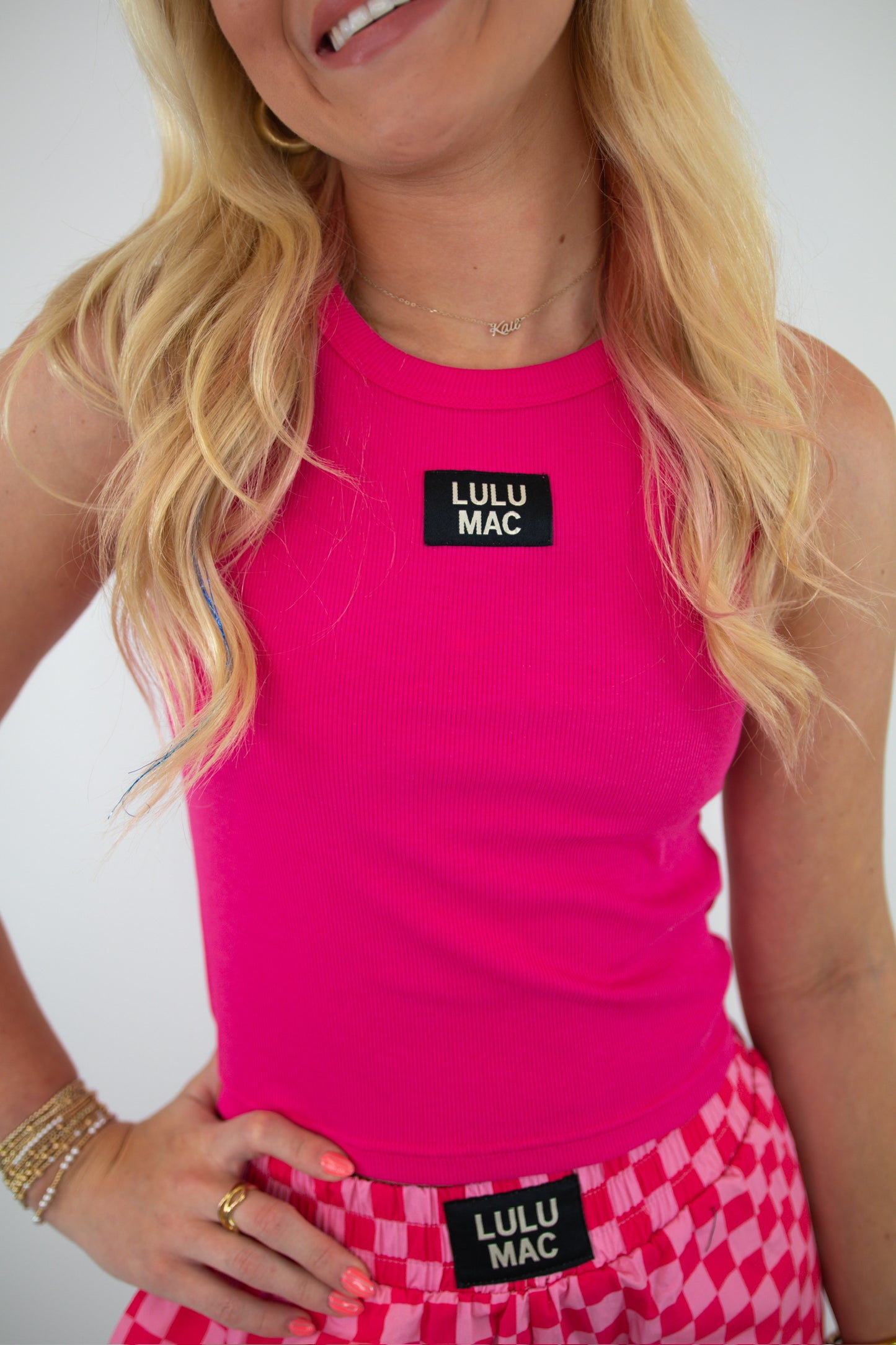 Hot Pink Lulu Mac Tank Top