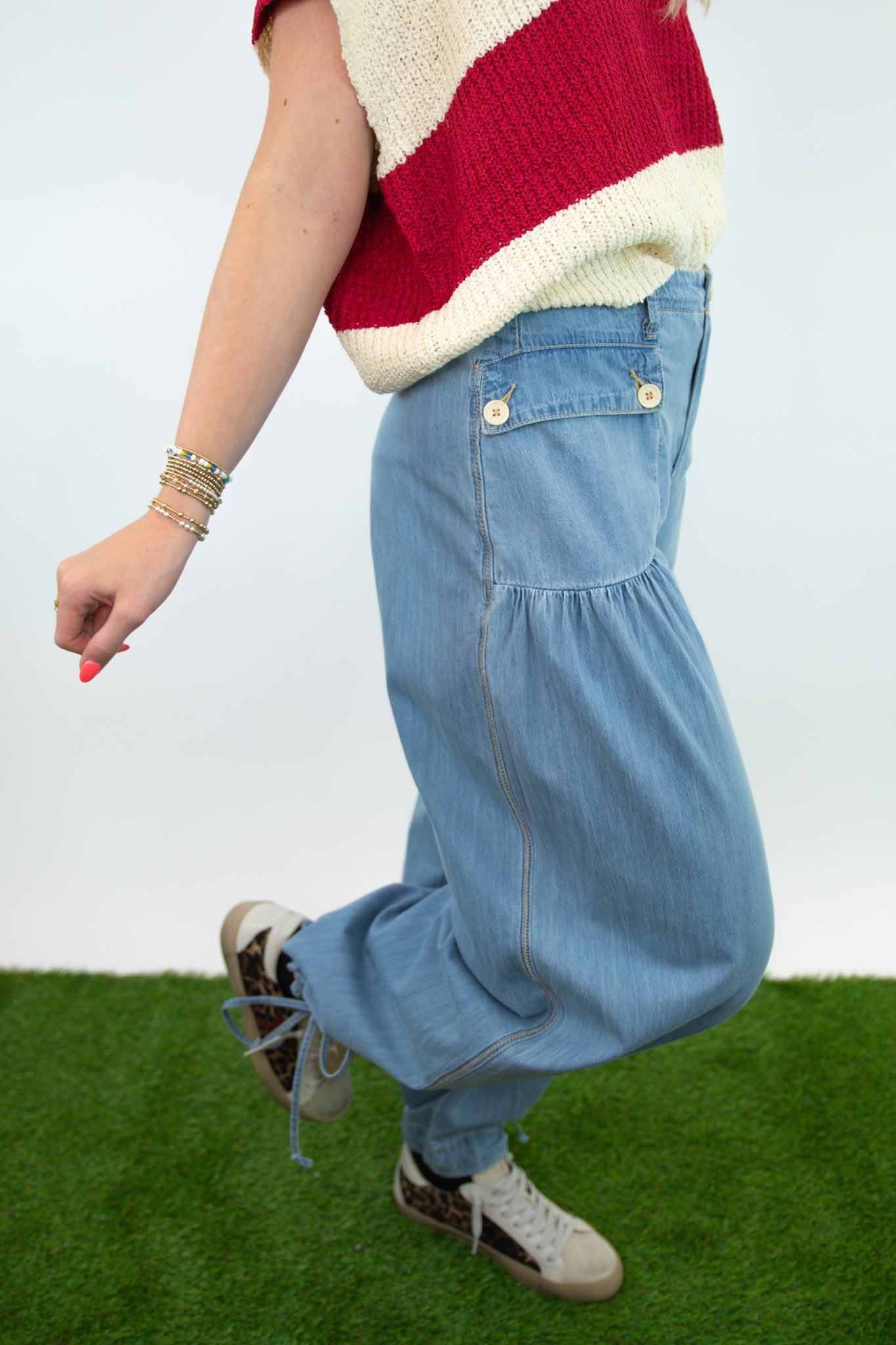 Cotton Denim Lotus Jean