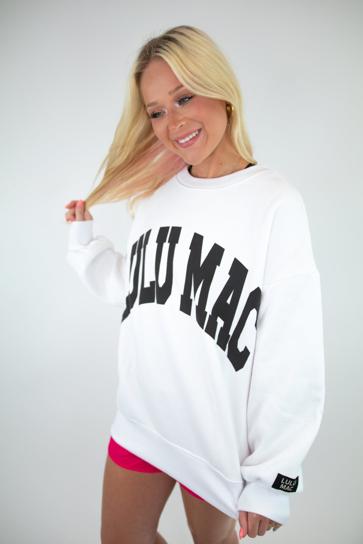 White/Black Lulu Mac Graphic Pullover