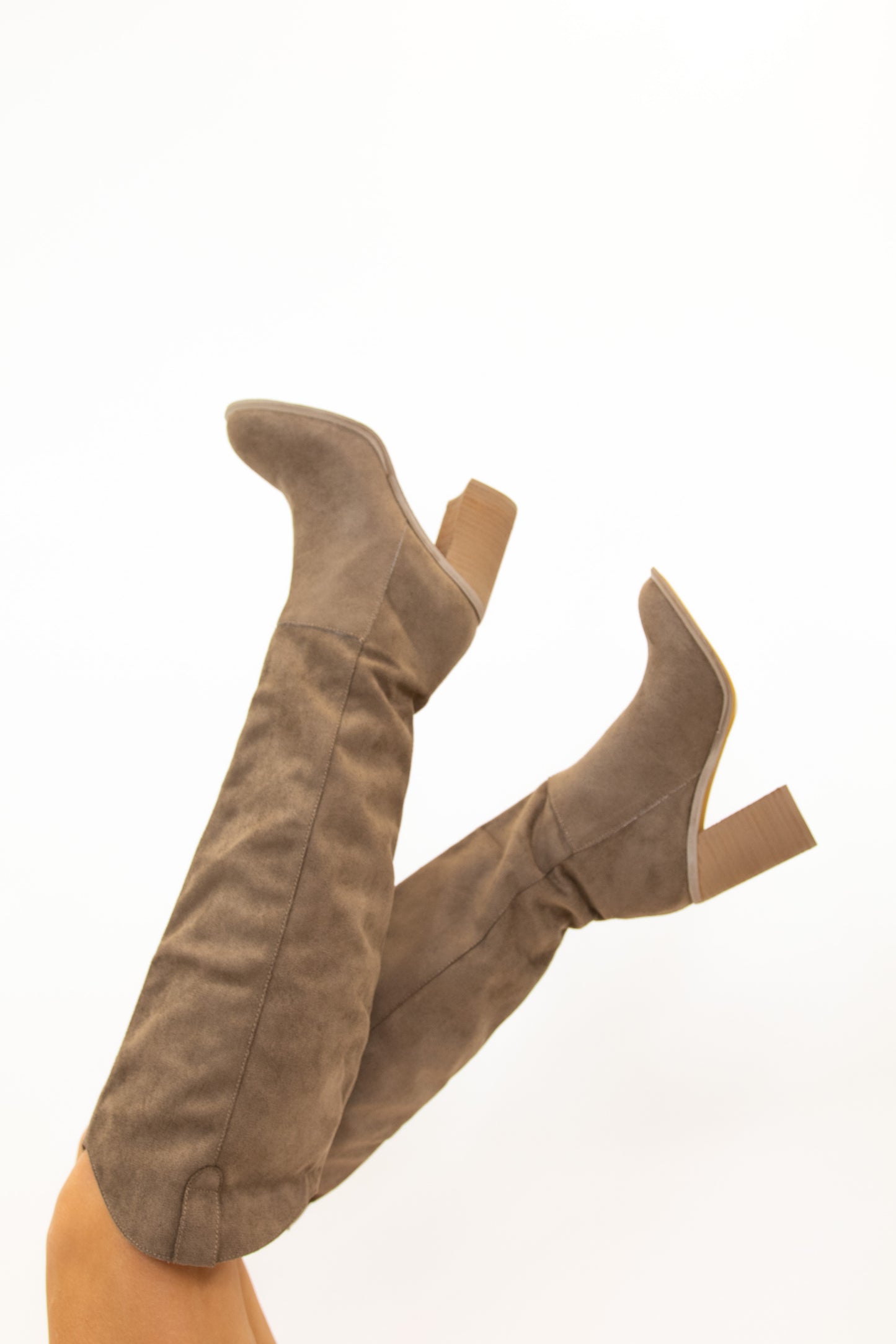 Suede Knee High Fall Boots