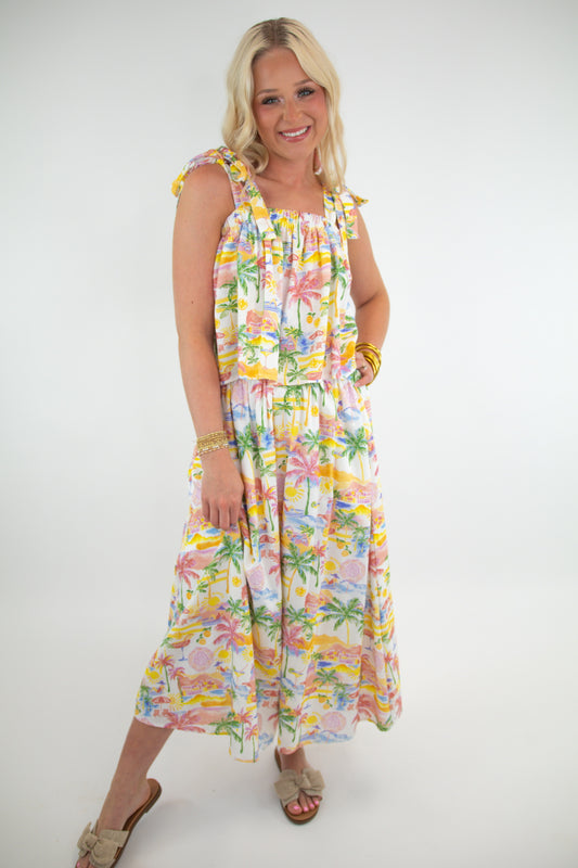 Tropical Print Cabana Skirt