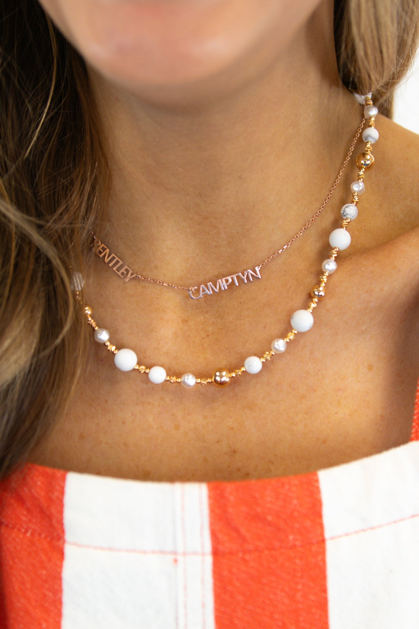 Marble Beaded Necklace