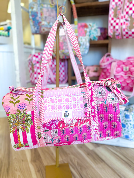 Fancy Grace Large Quilted Duffel Bag