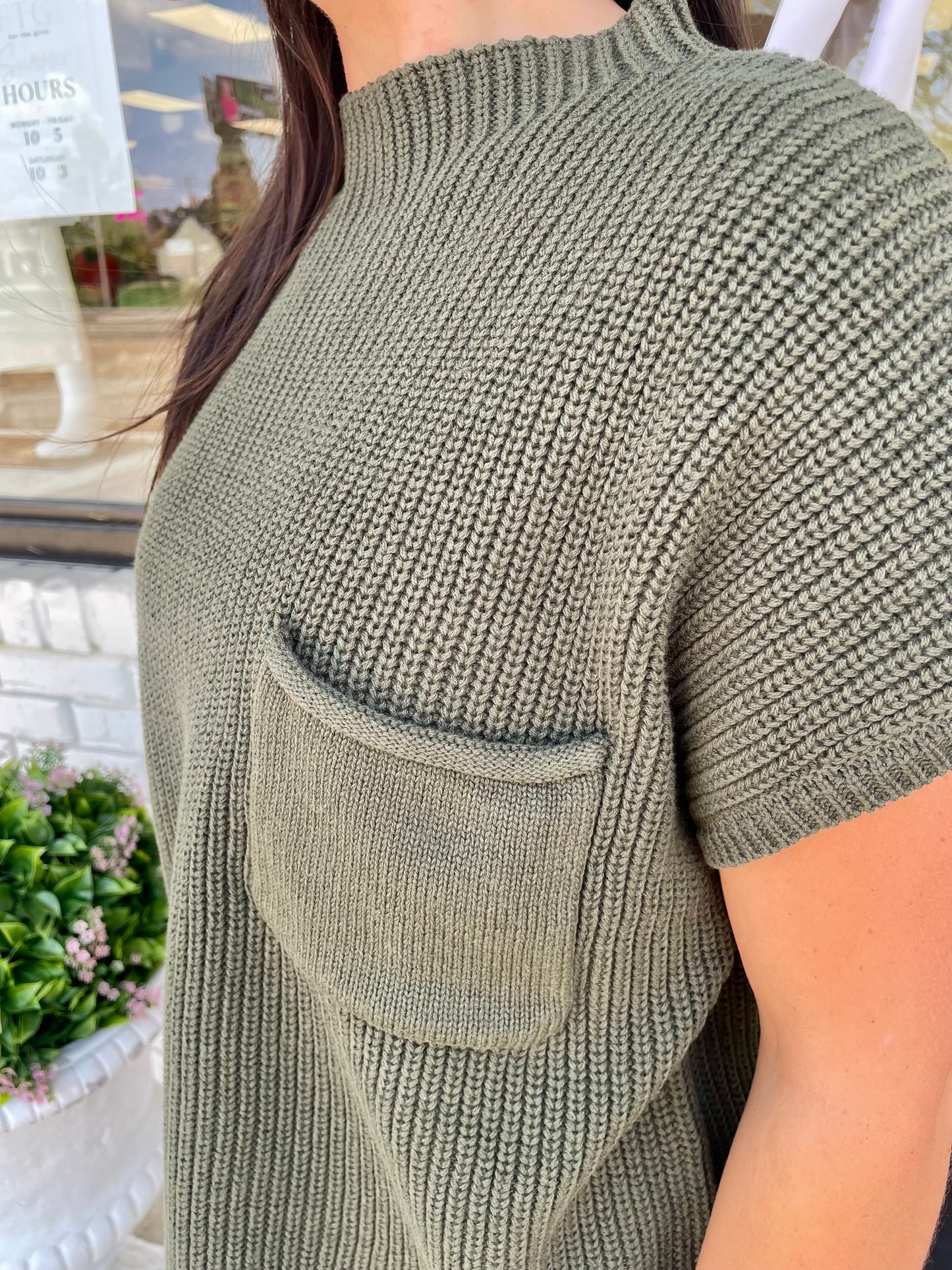 Simply Olive Mock Neck