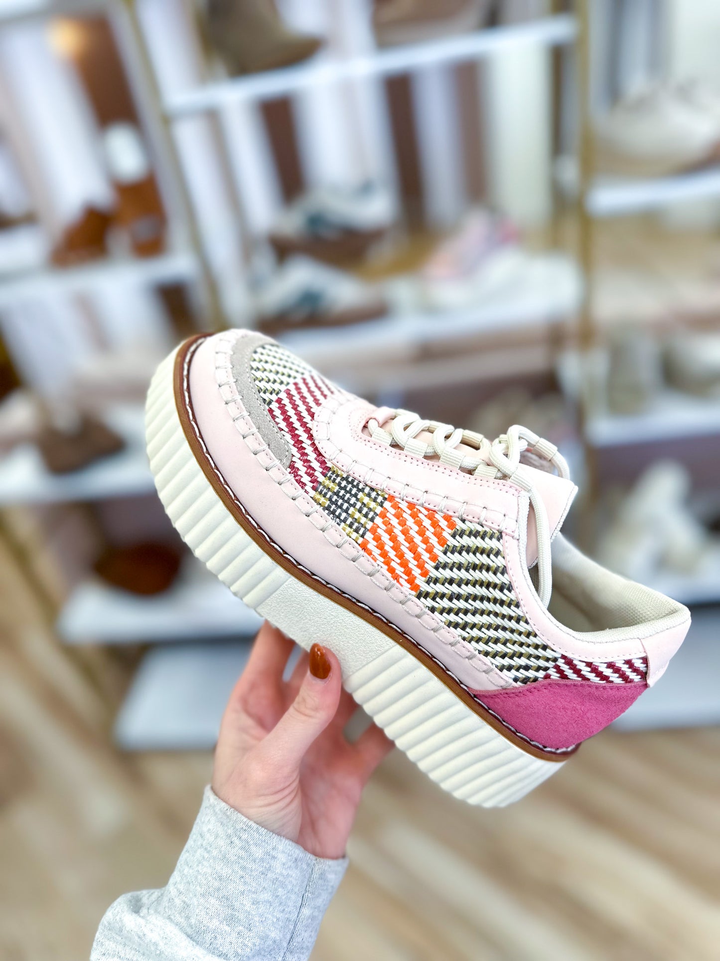 Pink Combo Platform Sneakers