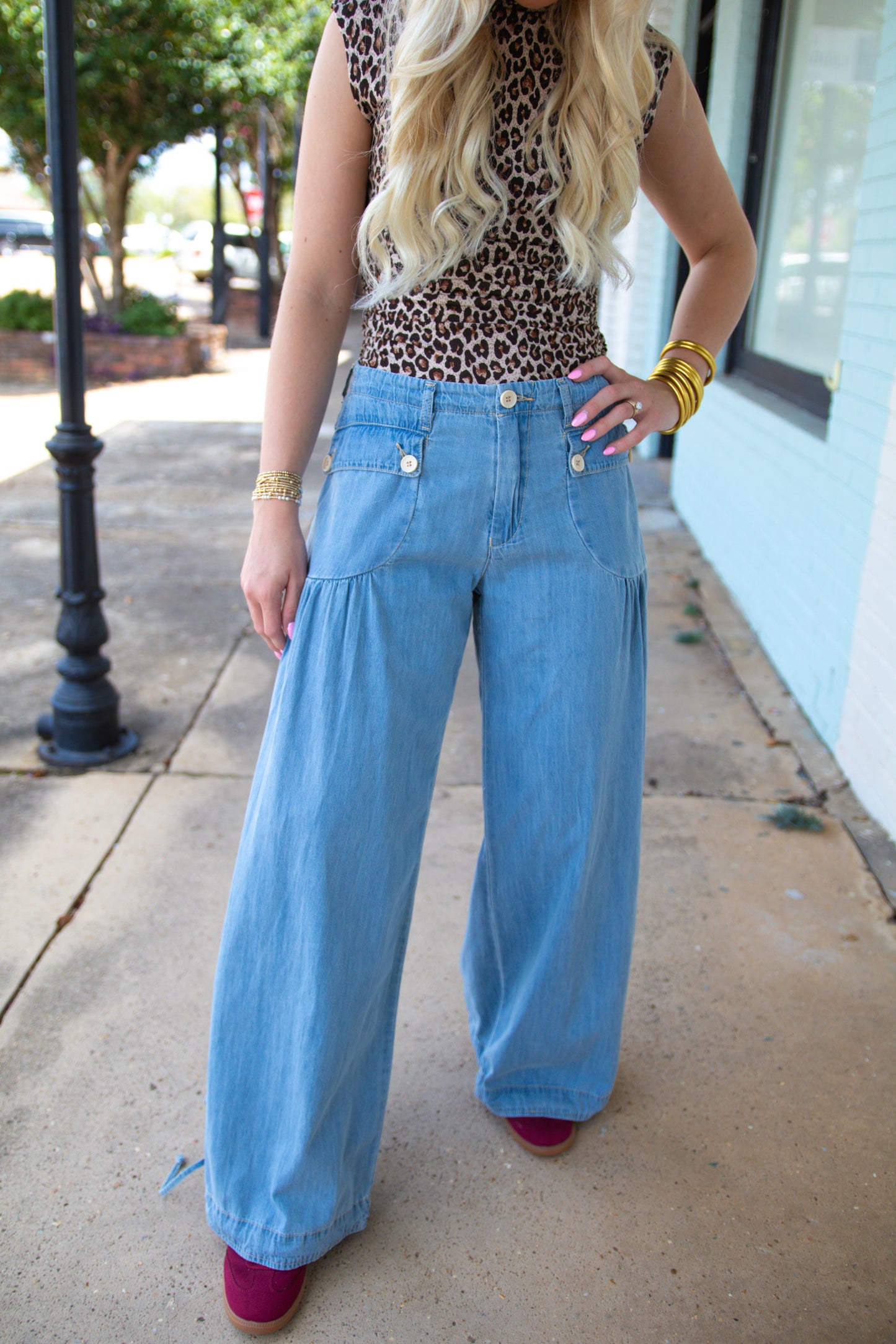 Cotton Denim Lotus Jean