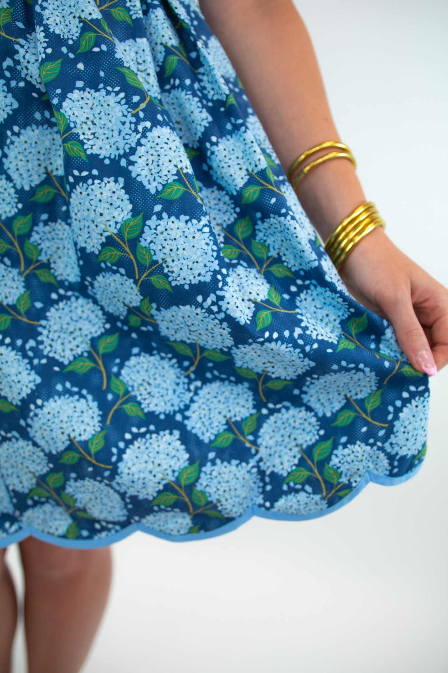 Blue Hydrangea Bow Tie Dress