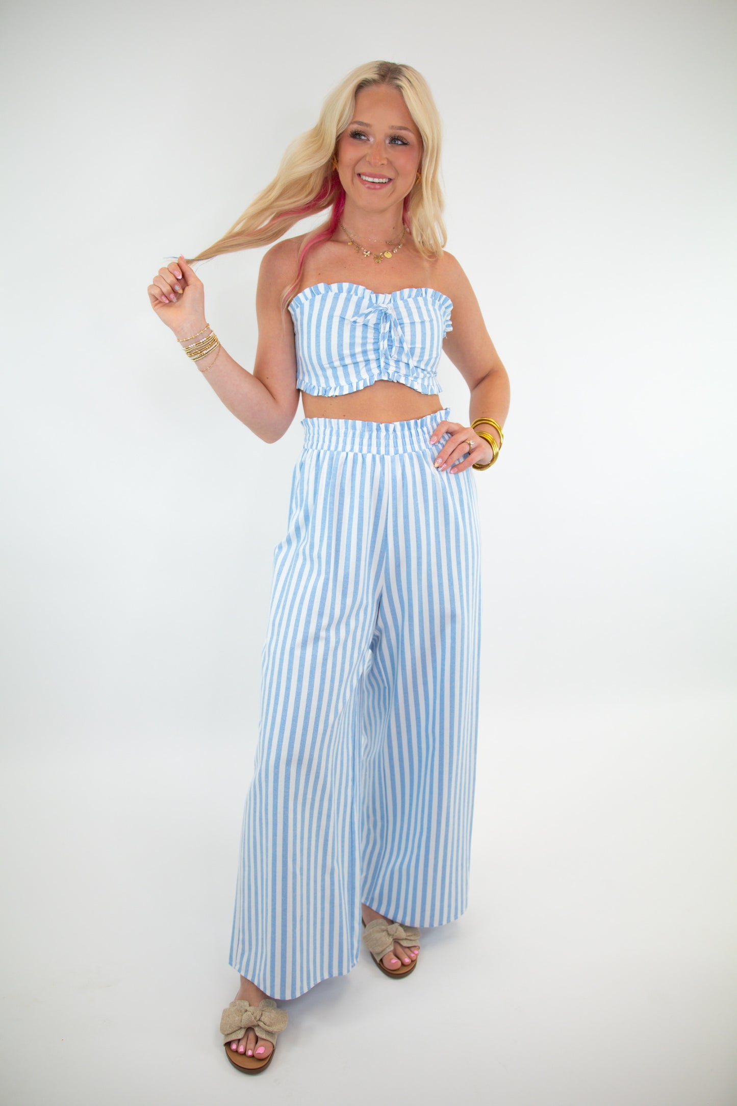 Blue Beachy Striped Set