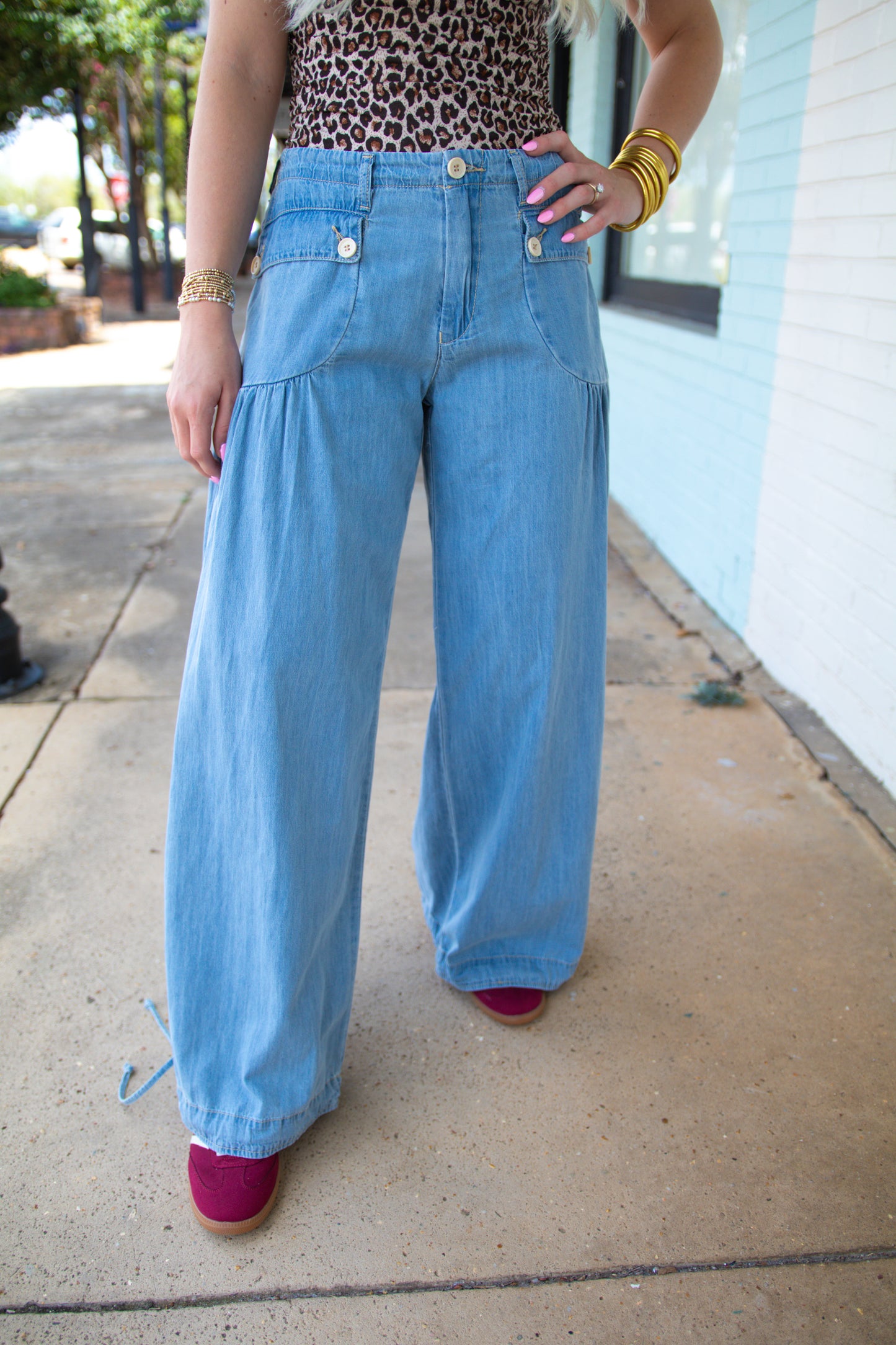 Cotton Denim Lotus Jean