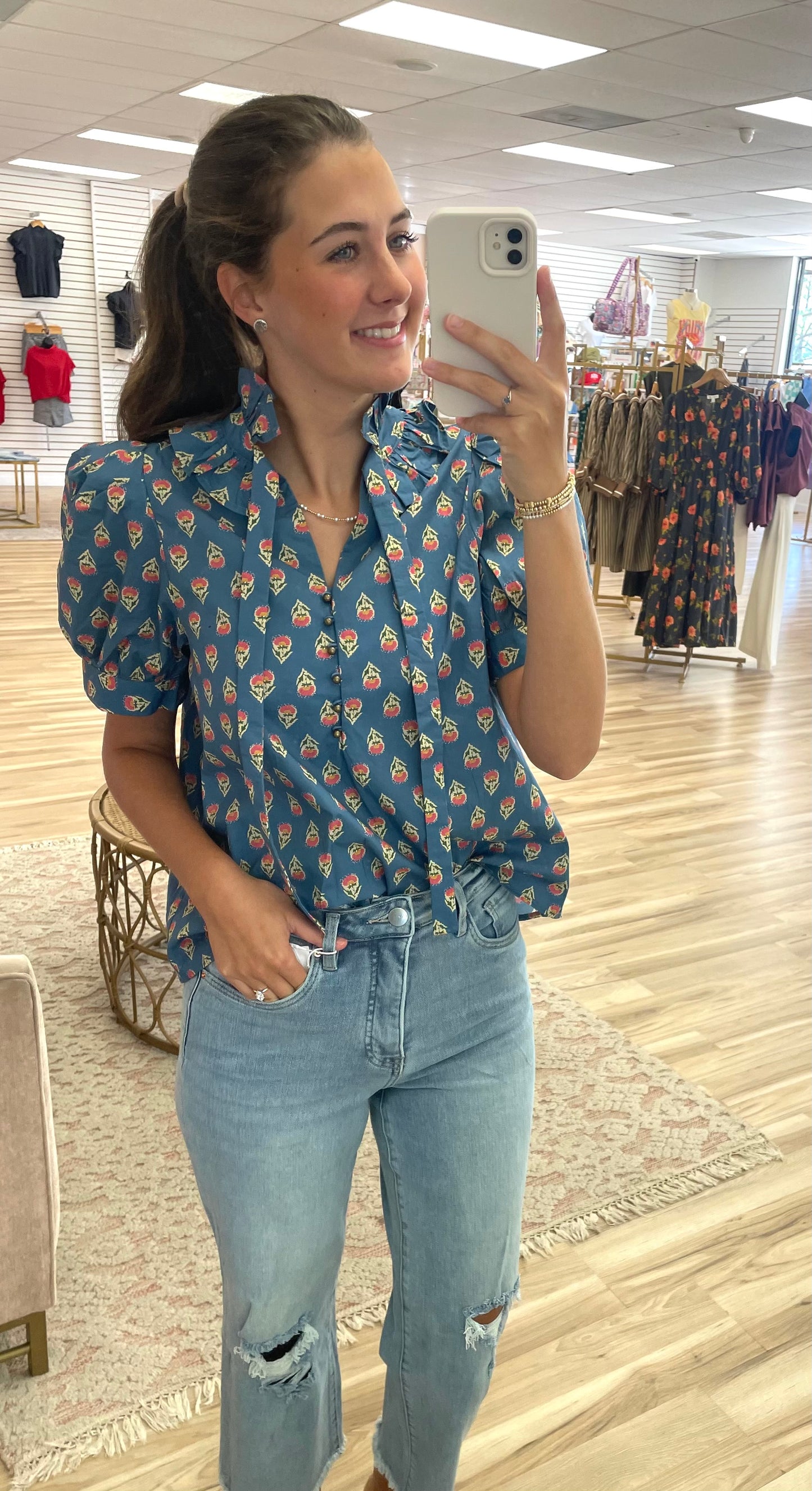 Bluebell Bow Blouse