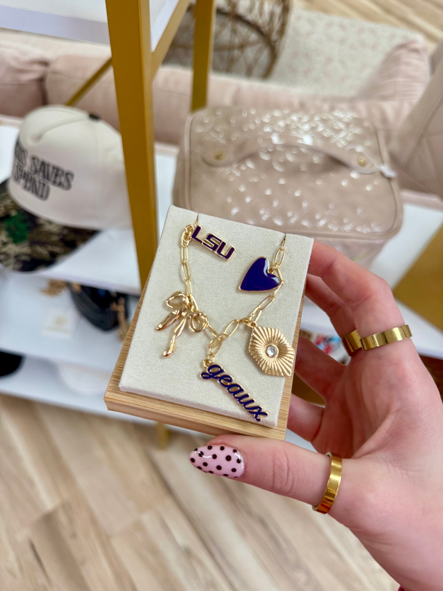 Tigers Paper Clip Charm Necklace