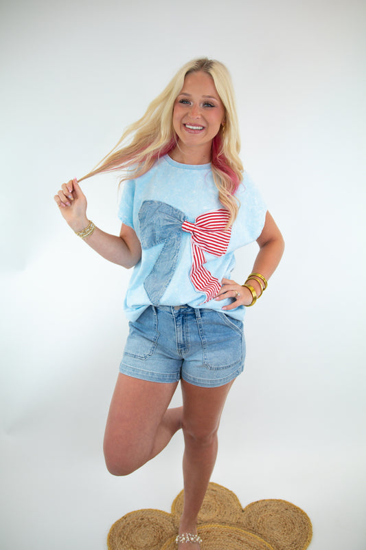 Americana Mineral Wash Bow Top
