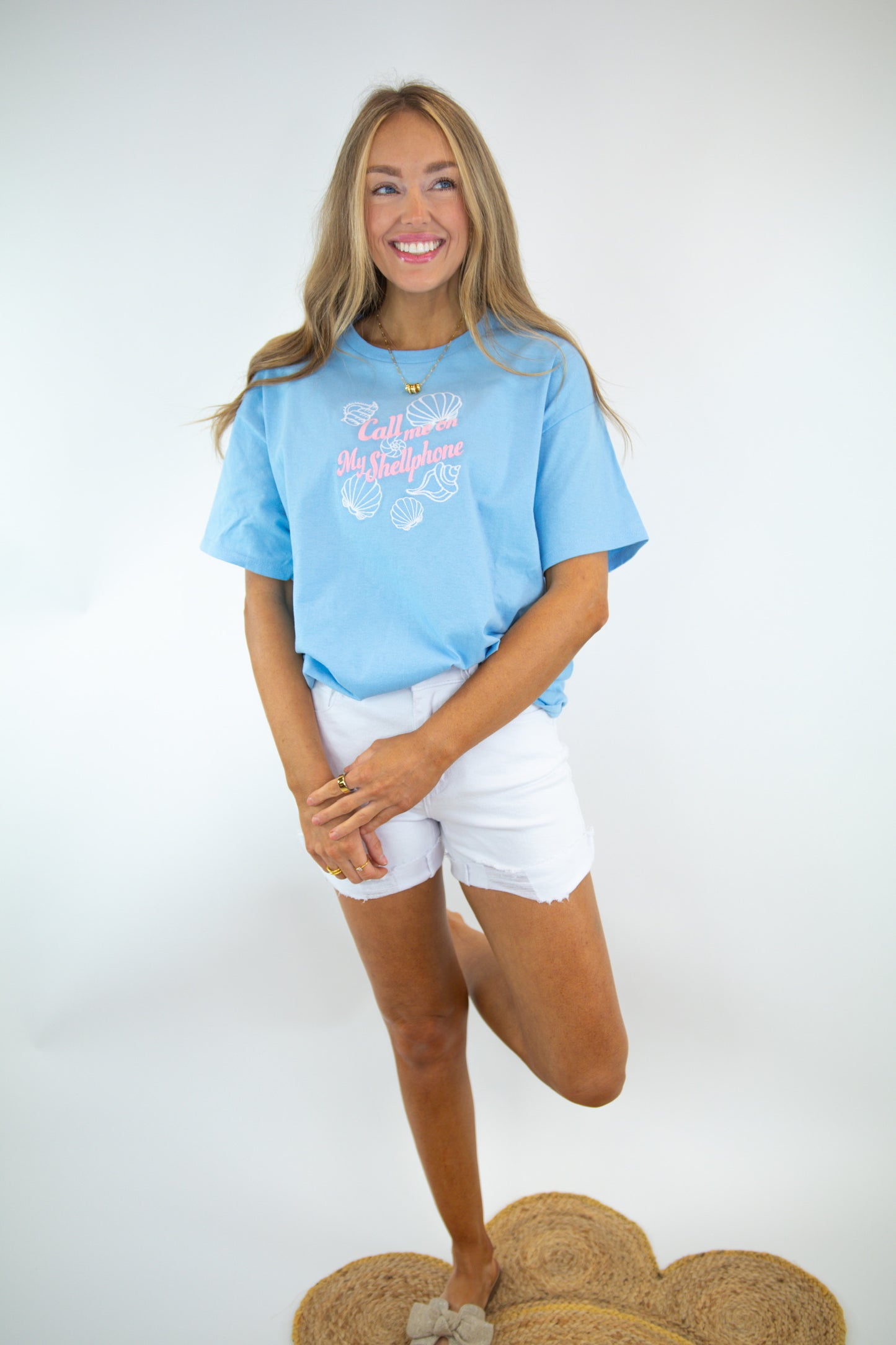 Shell Phone Embroidered Tee