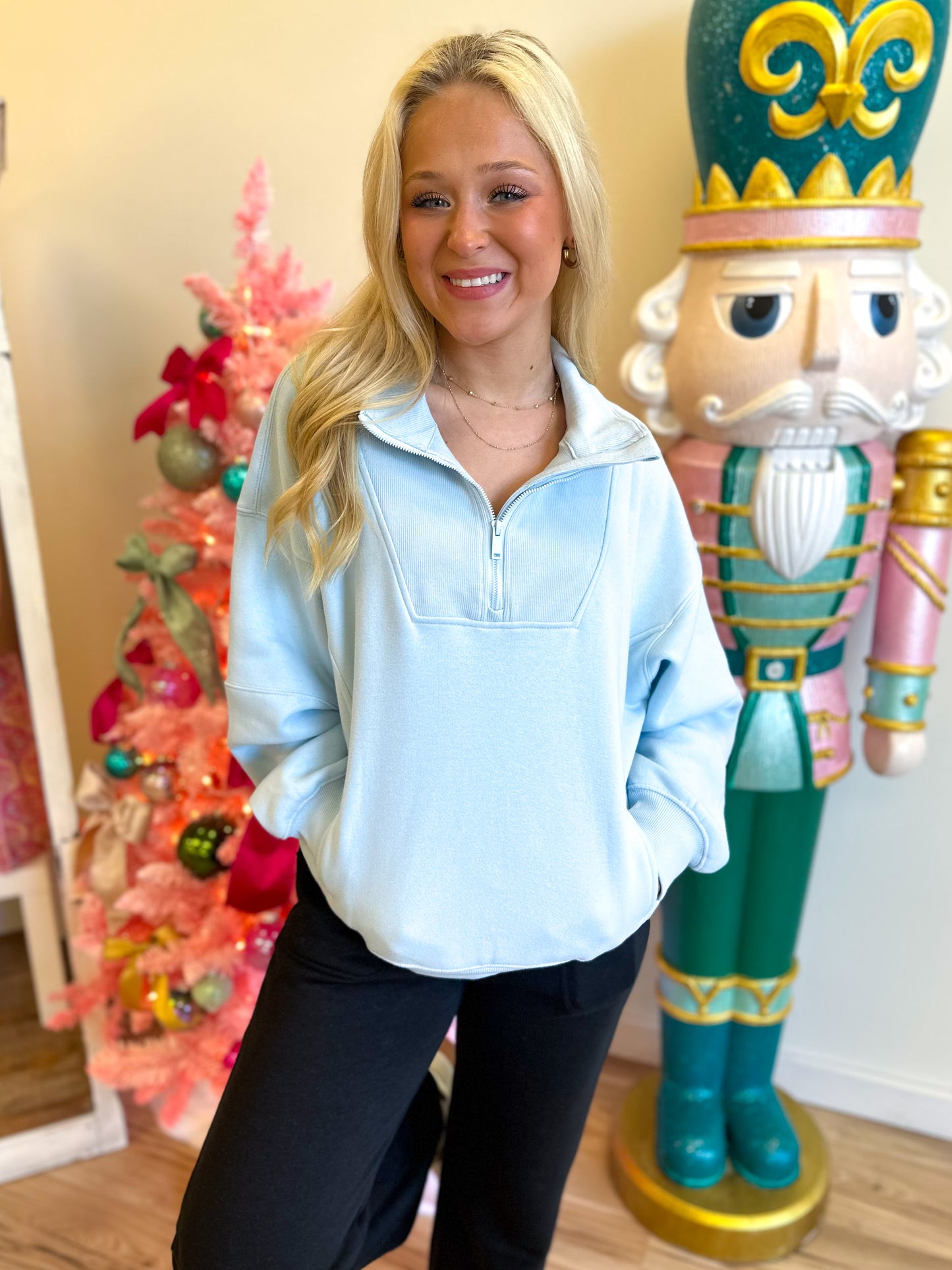 French Terry Fleece Quarter Zip