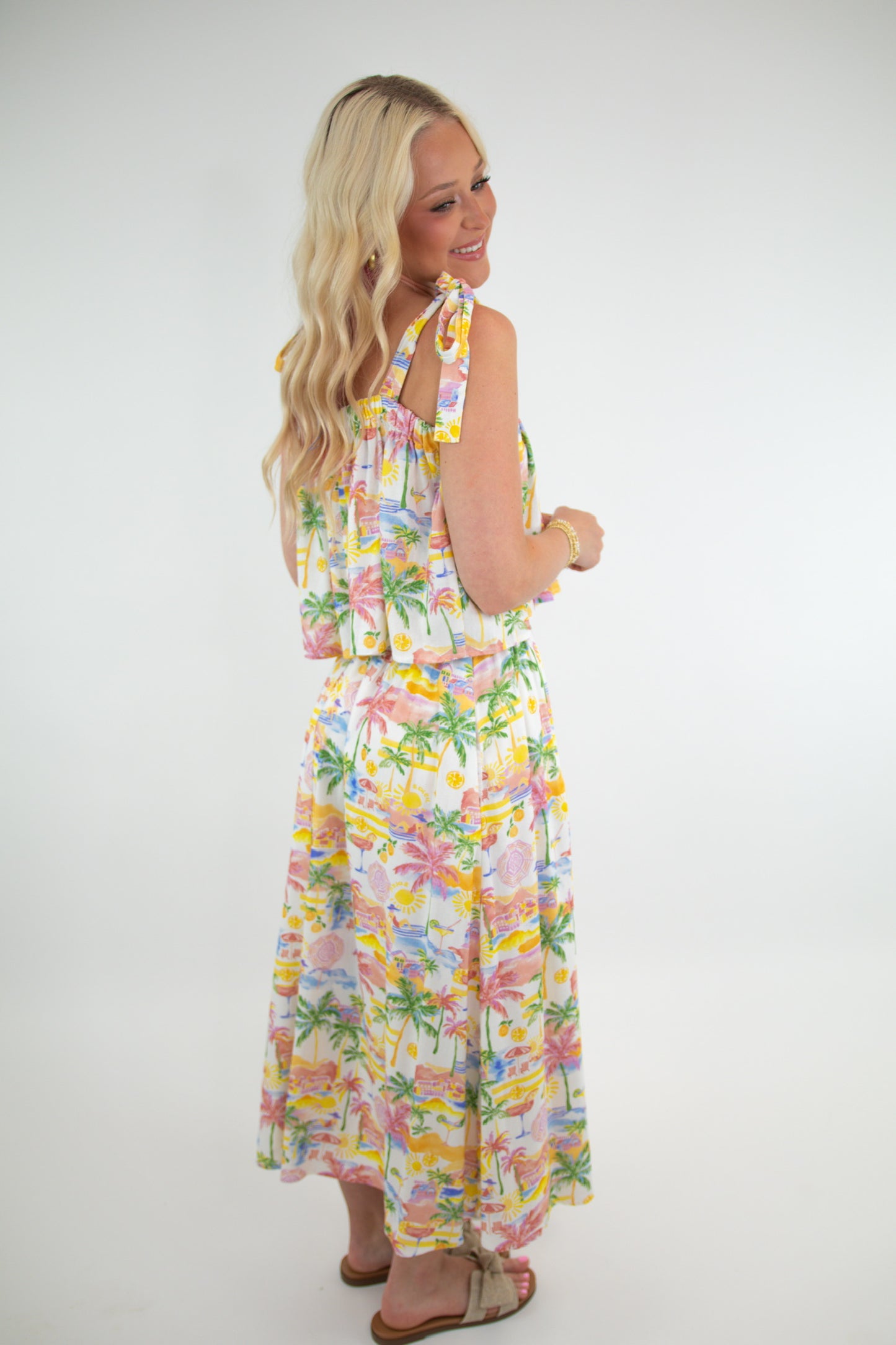 Tropical Print Cabana Skirt