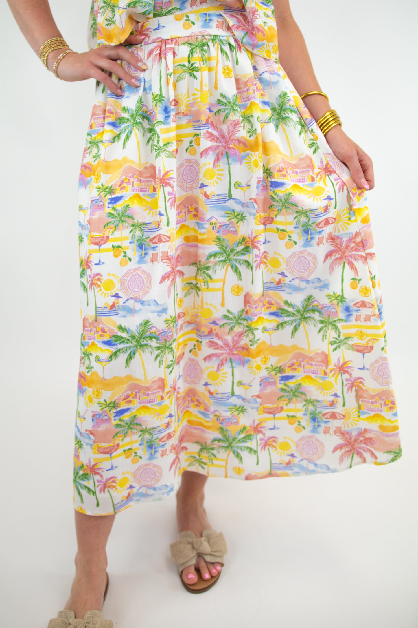 Tropical Print Cabana Skirt