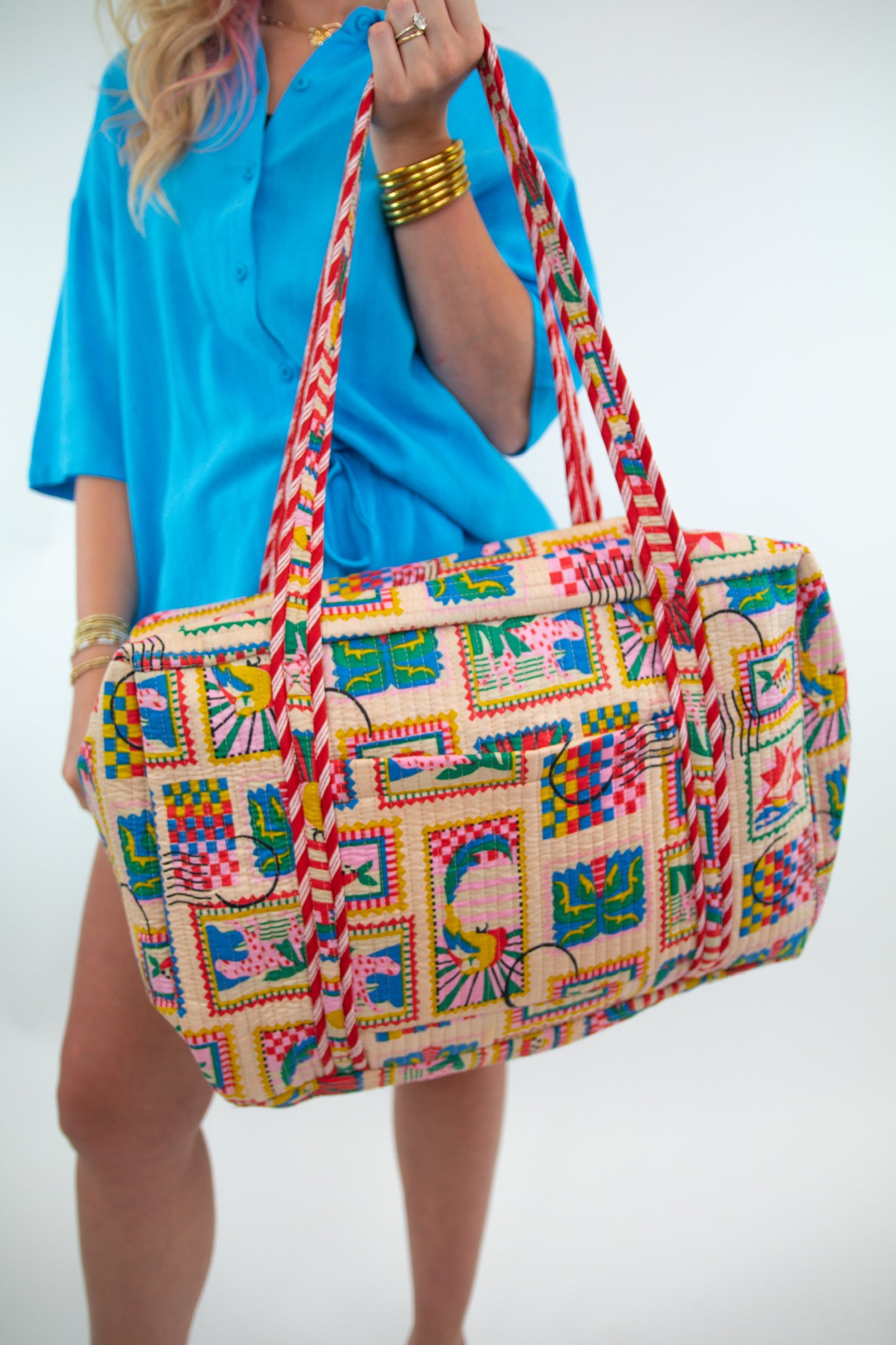 Tropical Quilted Duffle Bag