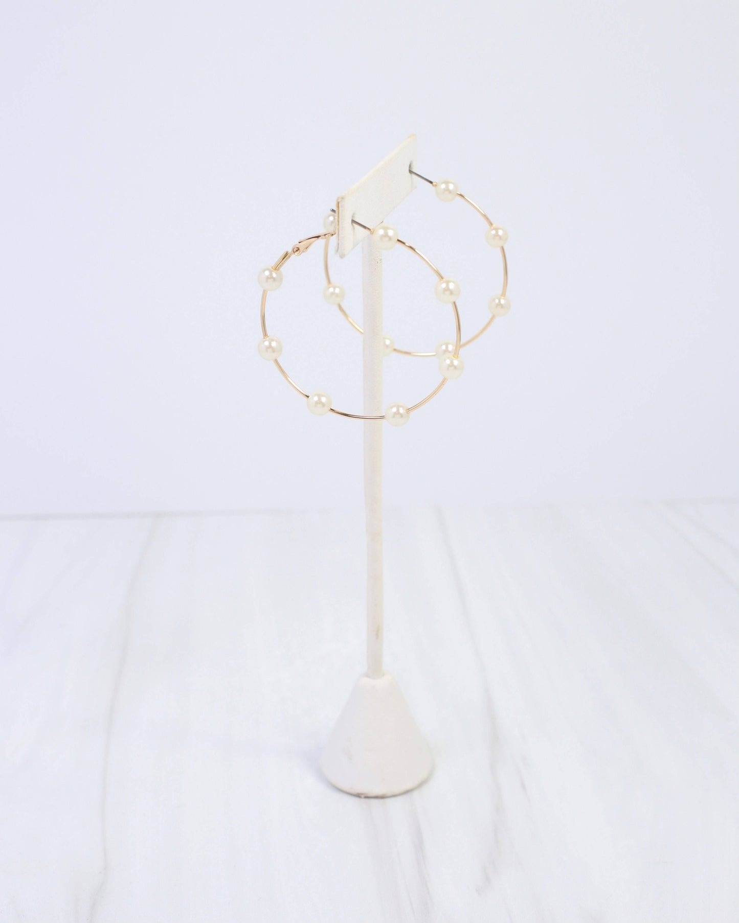 Clemens Pearl Hoop Earring
