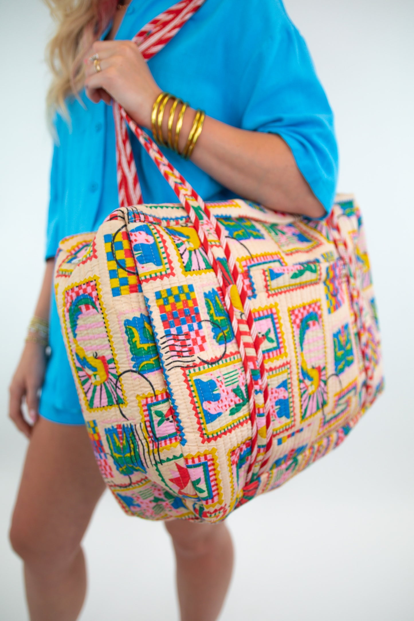 Tropical Quilted Duffle Bag