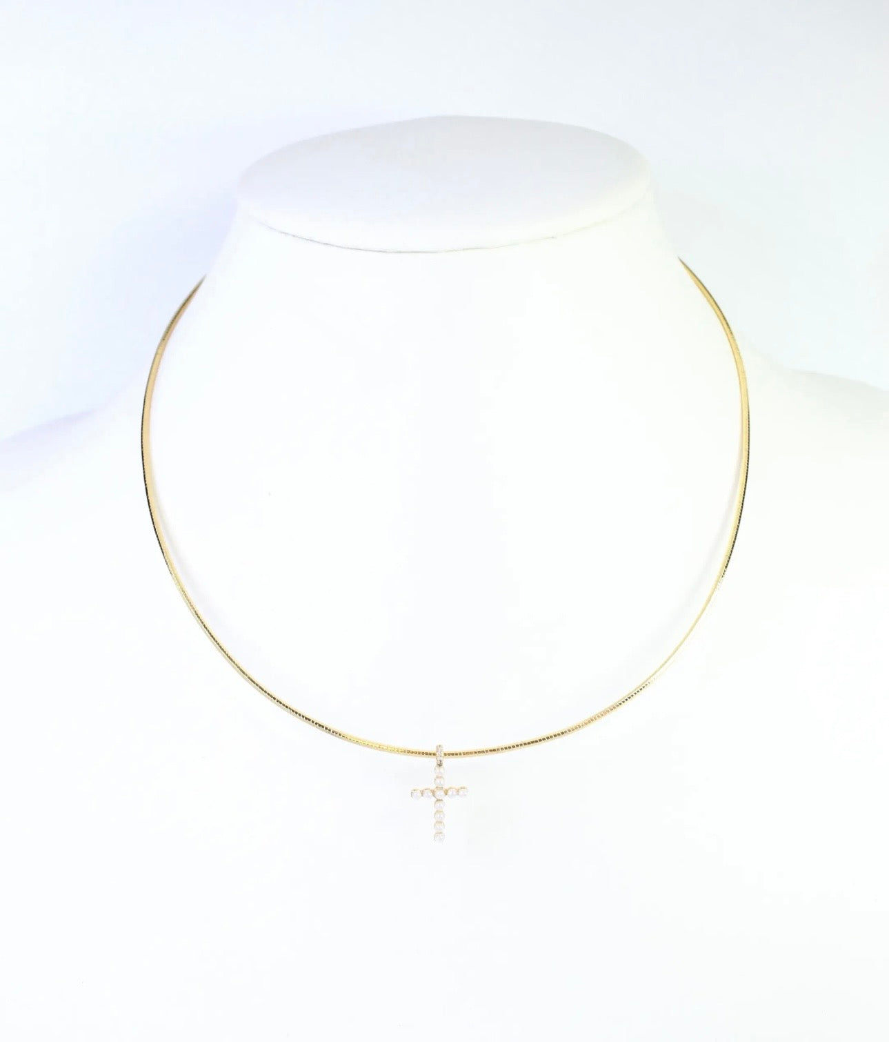 Marianne Pearl Cross Necklace