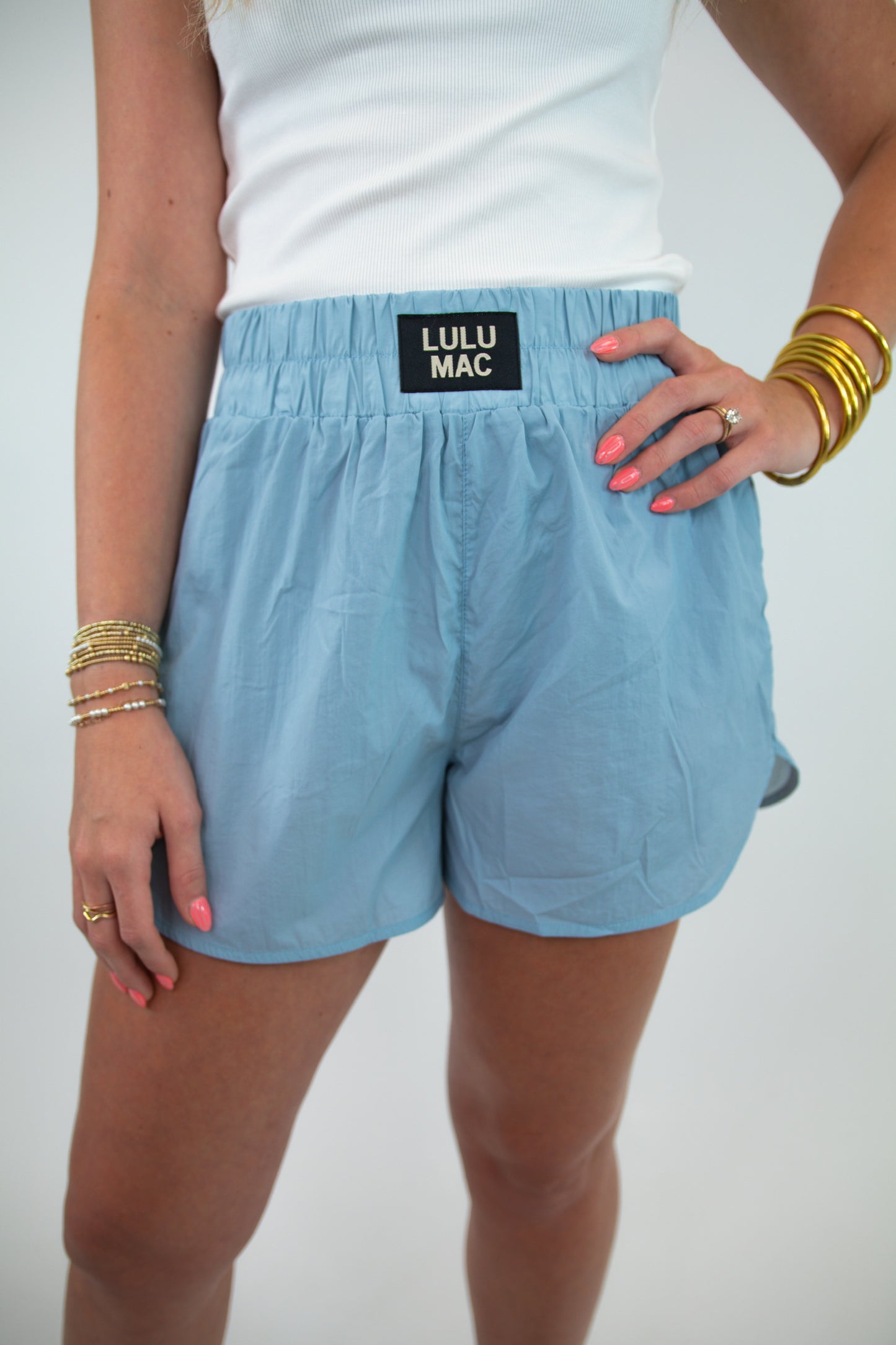 Light Blue Lulu Mac Shorts