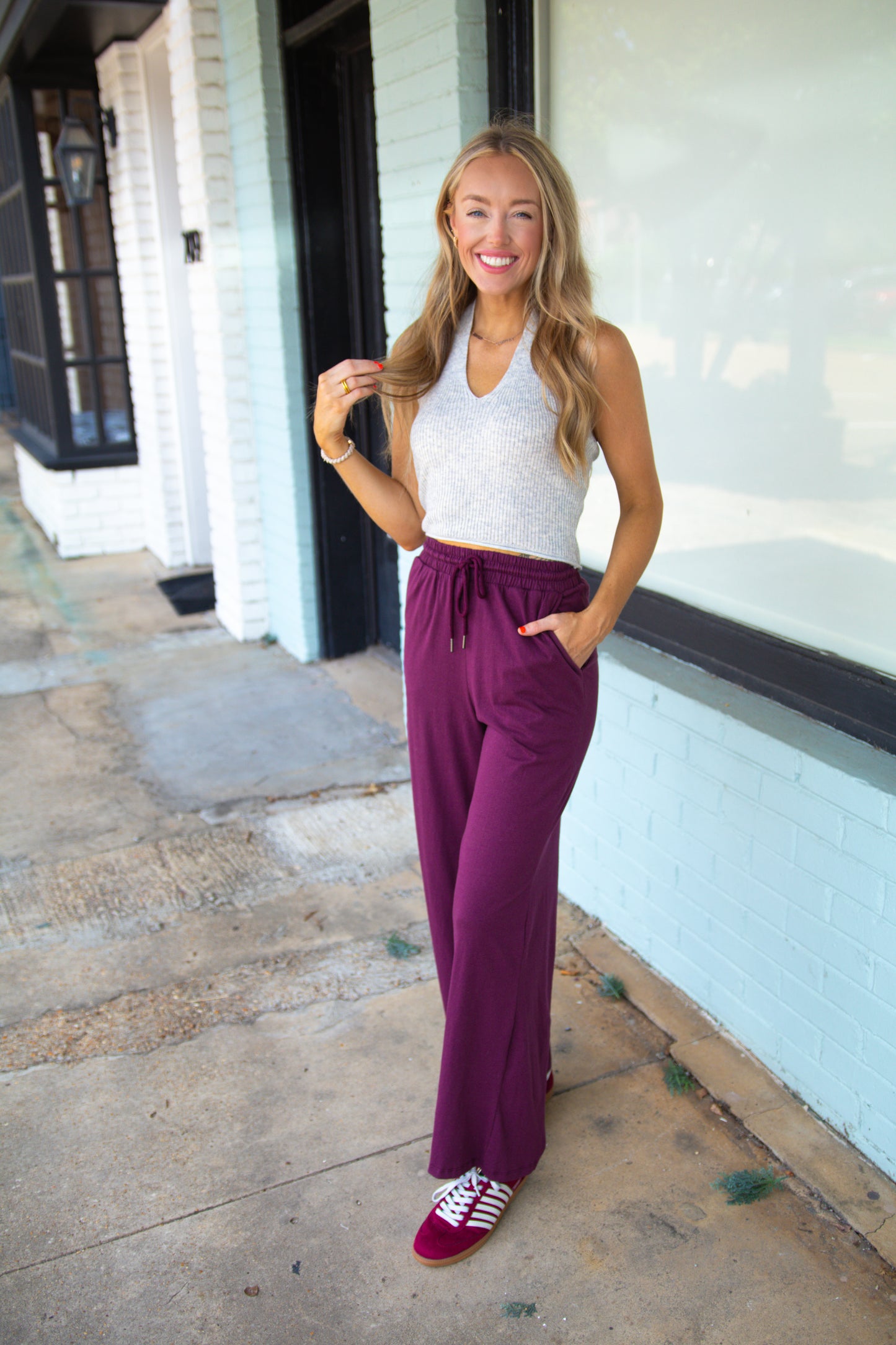 Knit Casual Drawstring Pants