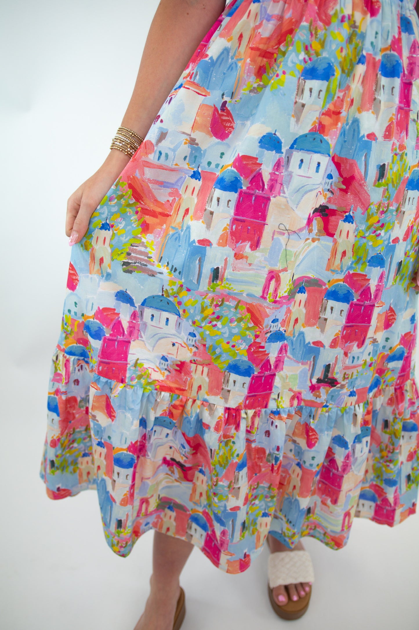 Mediterranean Coastline Vacay Dress