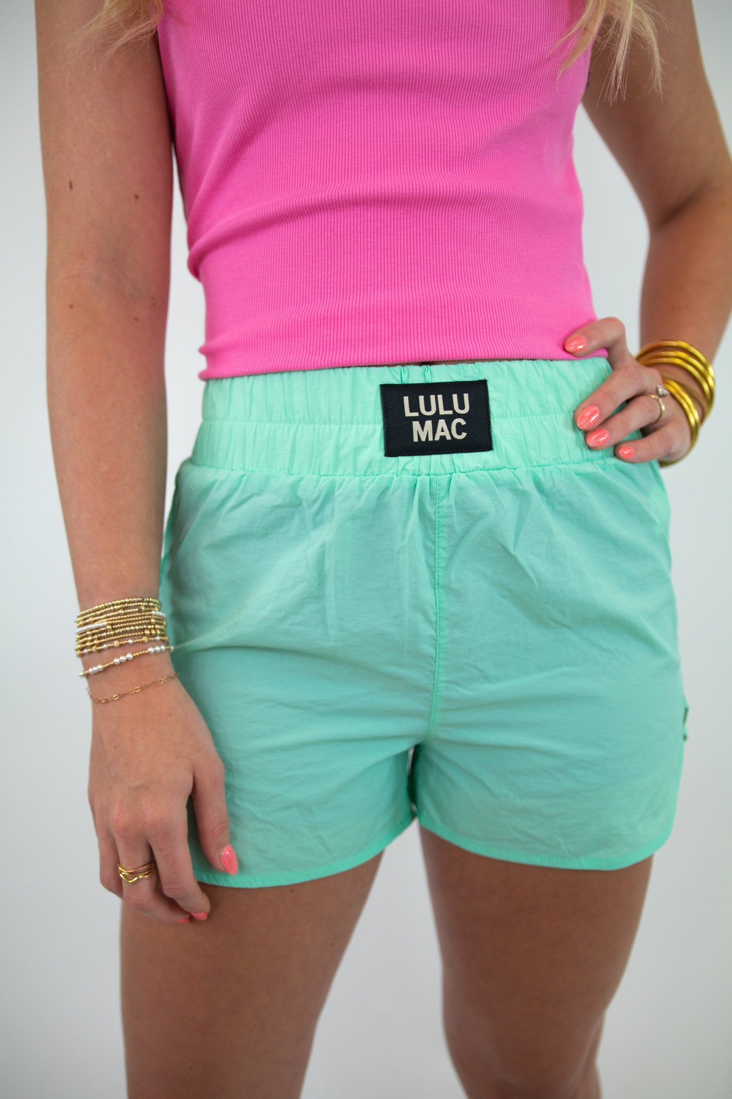Mint Lulu Mac Shorts