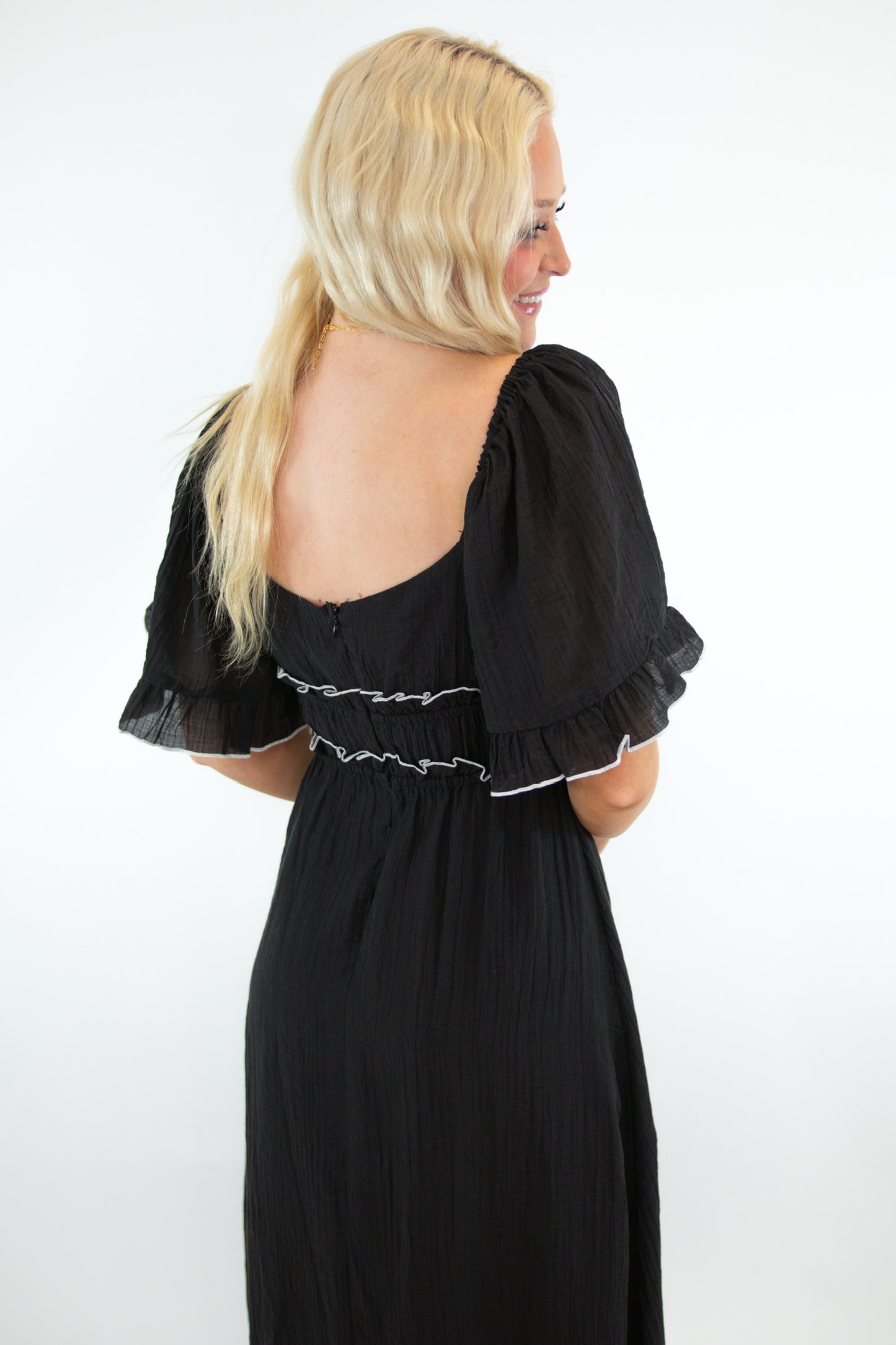 Black Tiered Maxi Dress
