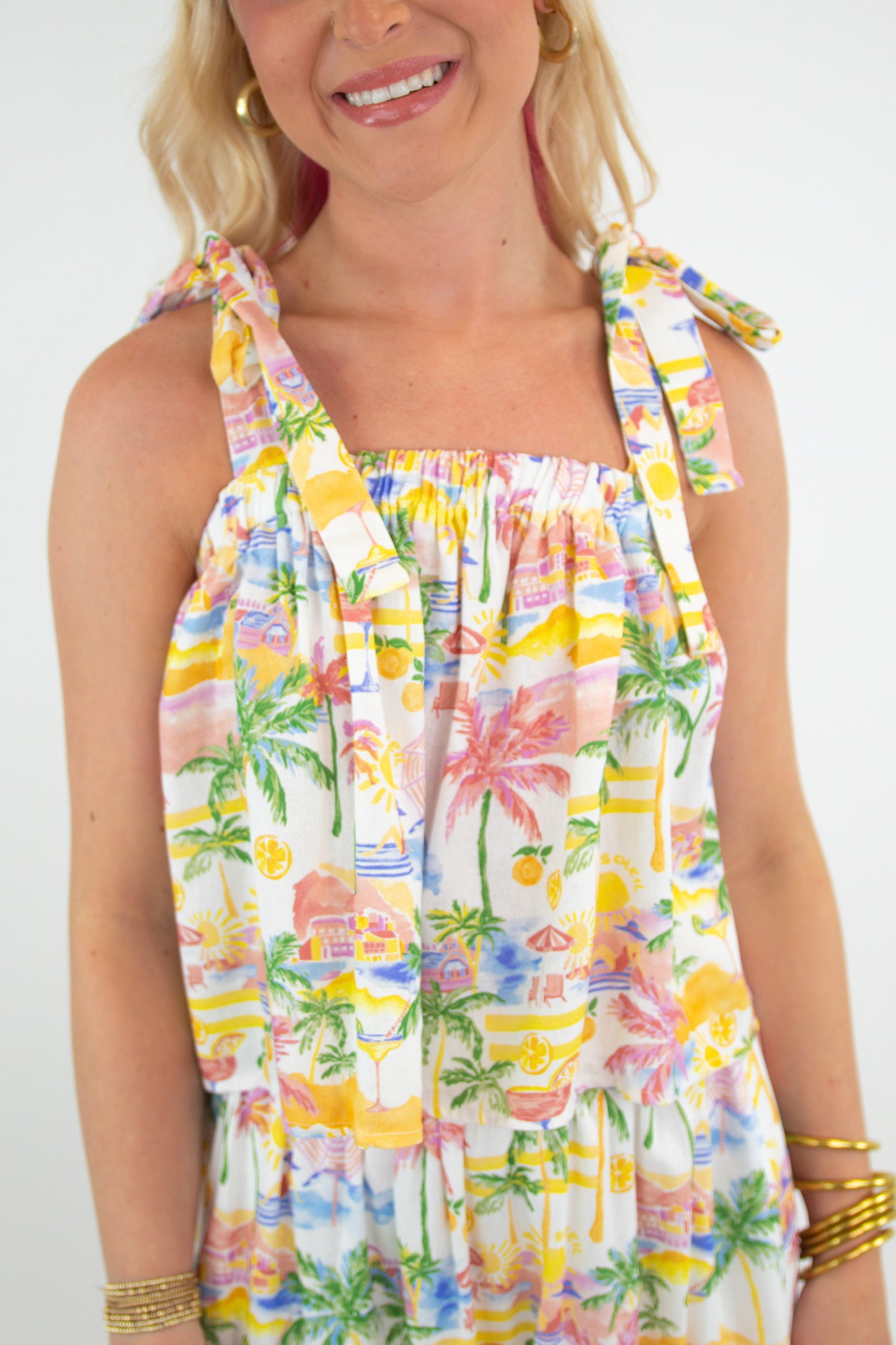 Tropical Print Cabana Tank