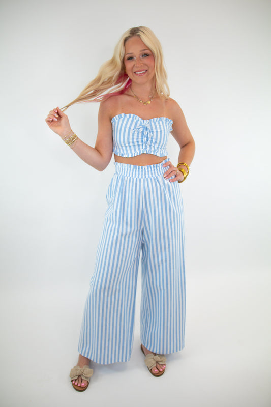 Blue Beachy Striped Set