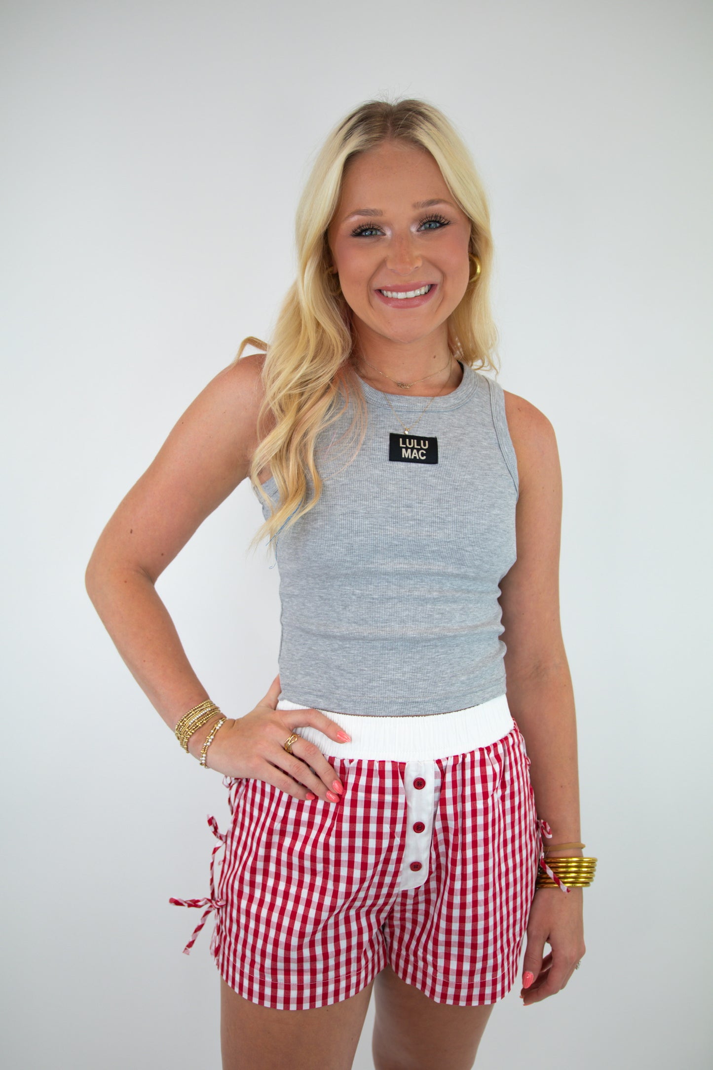 Gingham Bow Lulu Mac Boxer Shorts