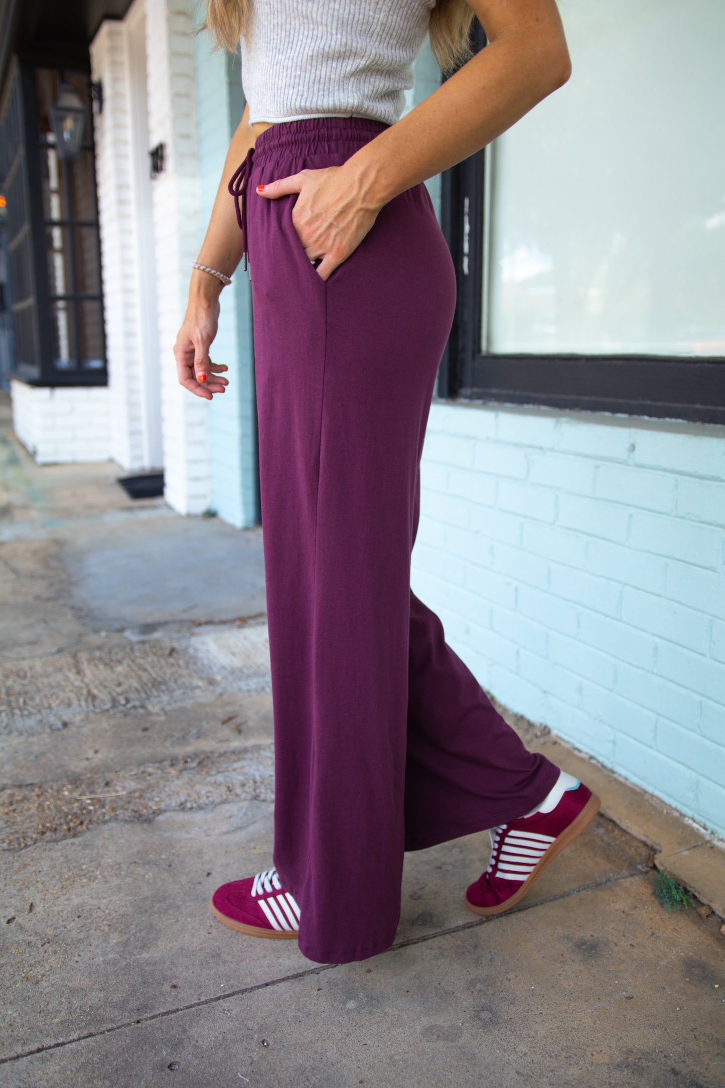 Knit Casual Drawstring Pants
