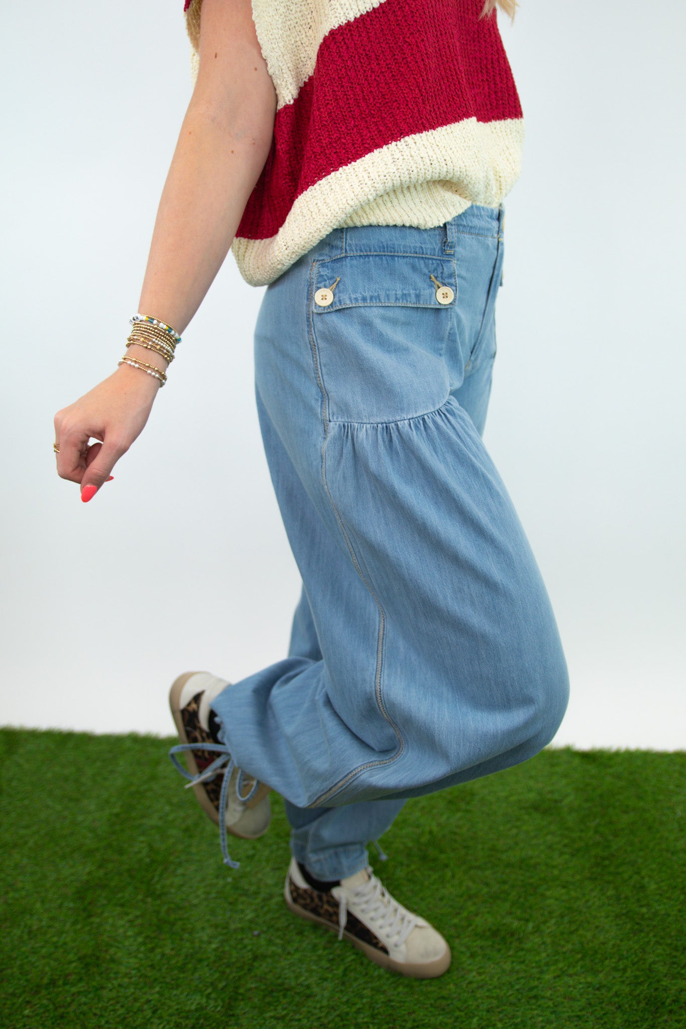 Cotton Denim Lotus Jean