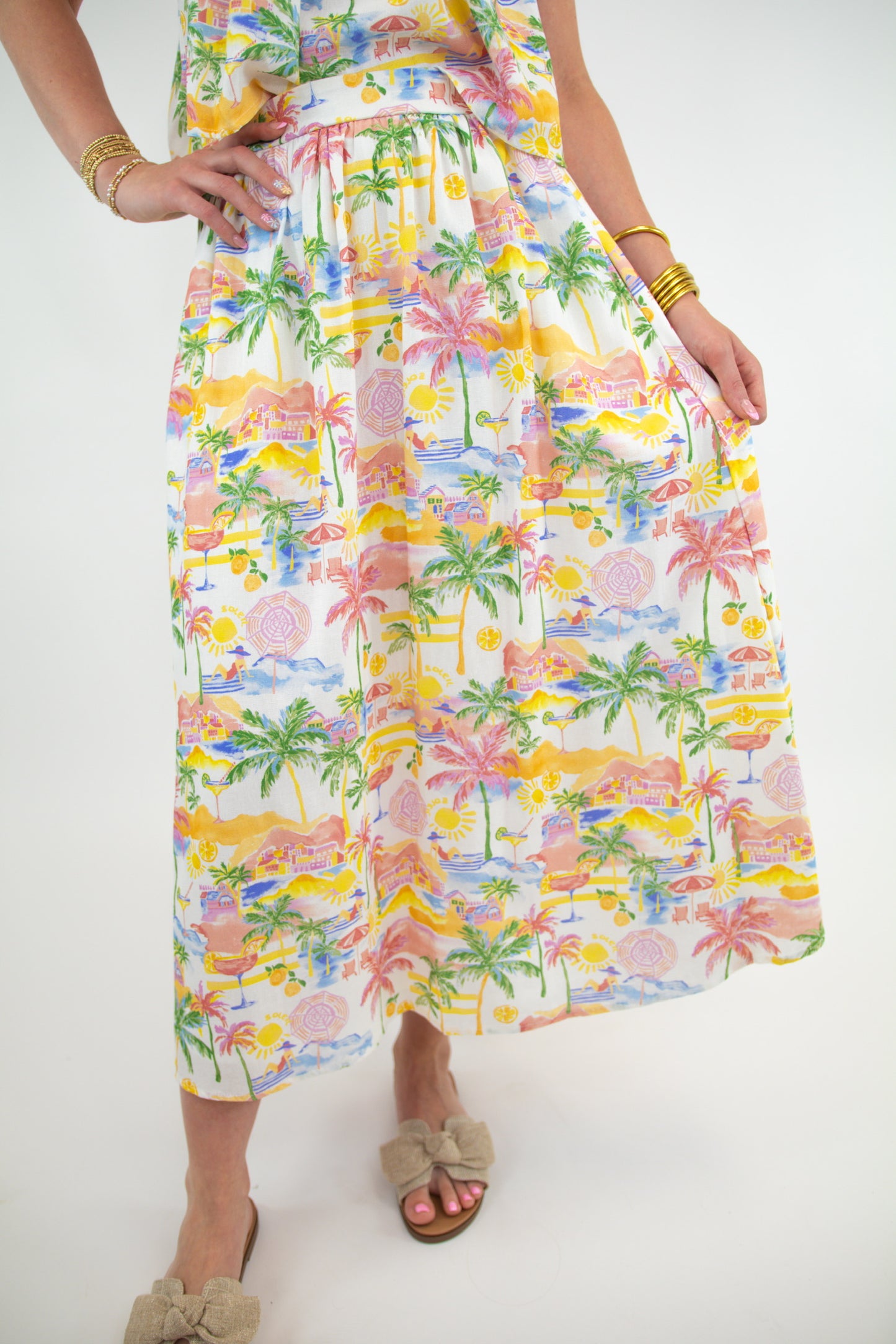 Tropical Print Cabana Skirt