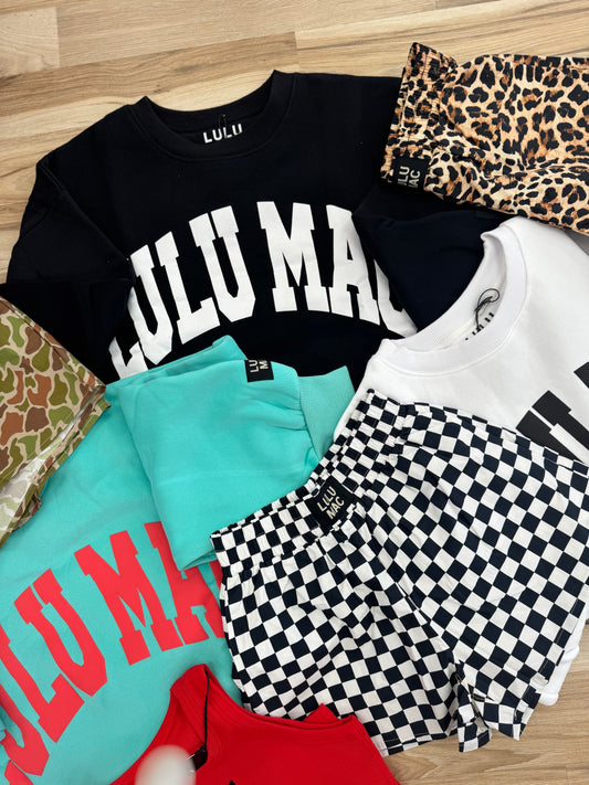 Black/White Lulu Mac Graphic Pullover