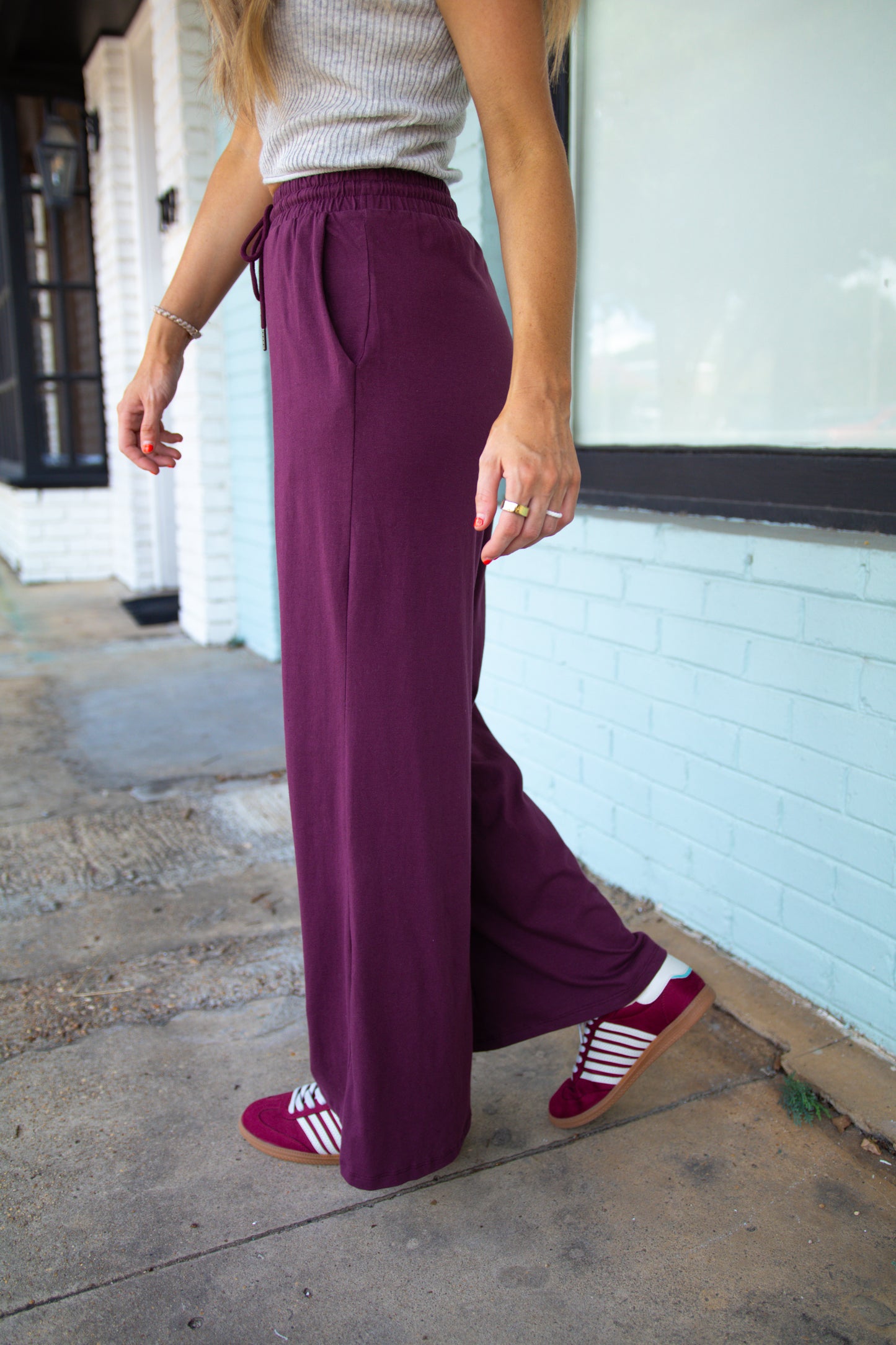 Knit Casual Drawstring Pants