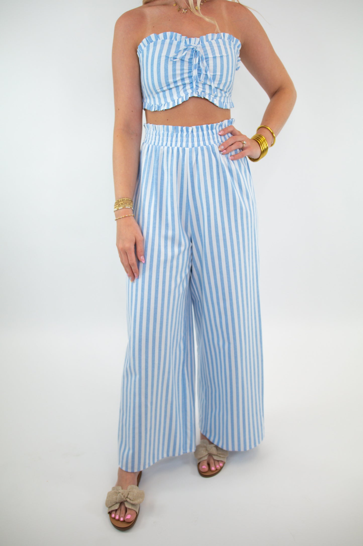 Blue Beachy Striped Set