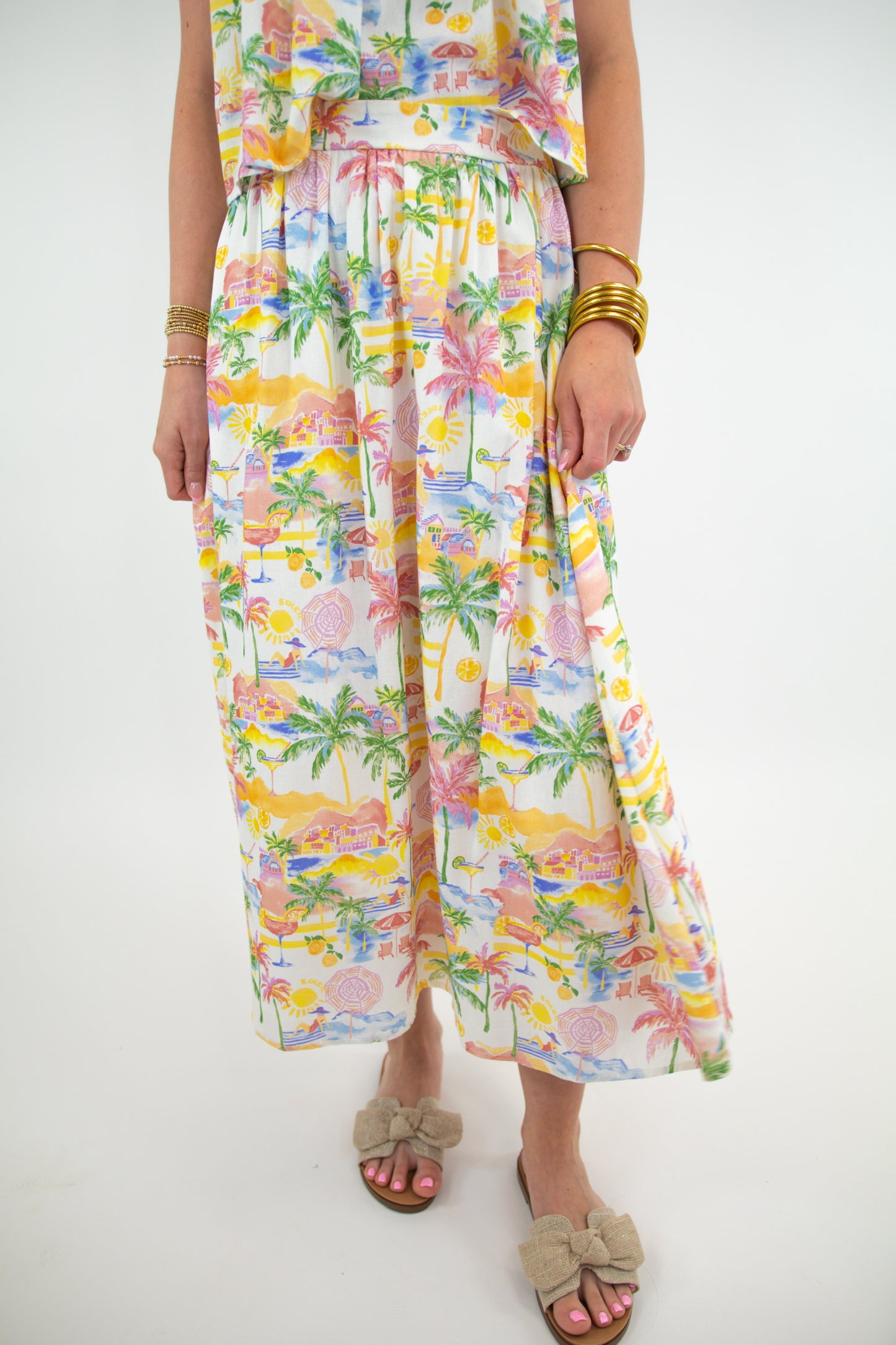 Tropical Print Cabana Skirt