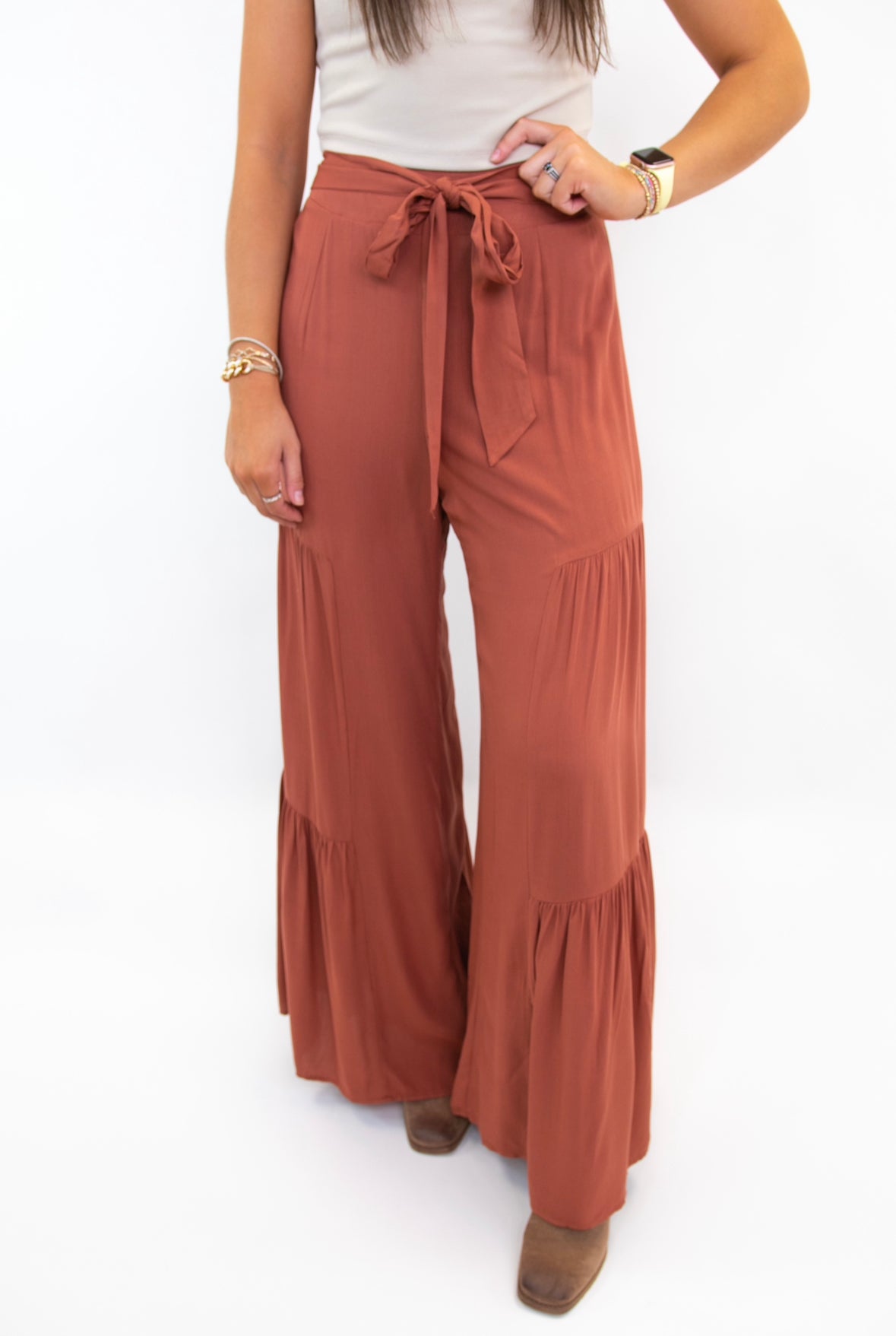 Terra Cotta Wide Leg Pants