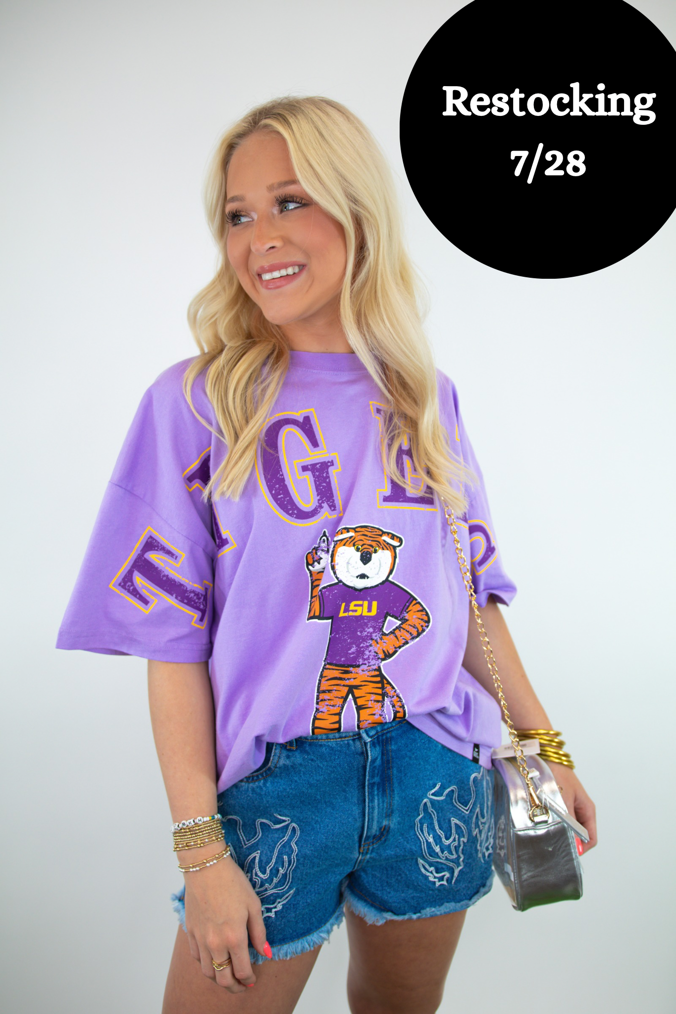 Tigers Licensed Oversized Game Day Tee