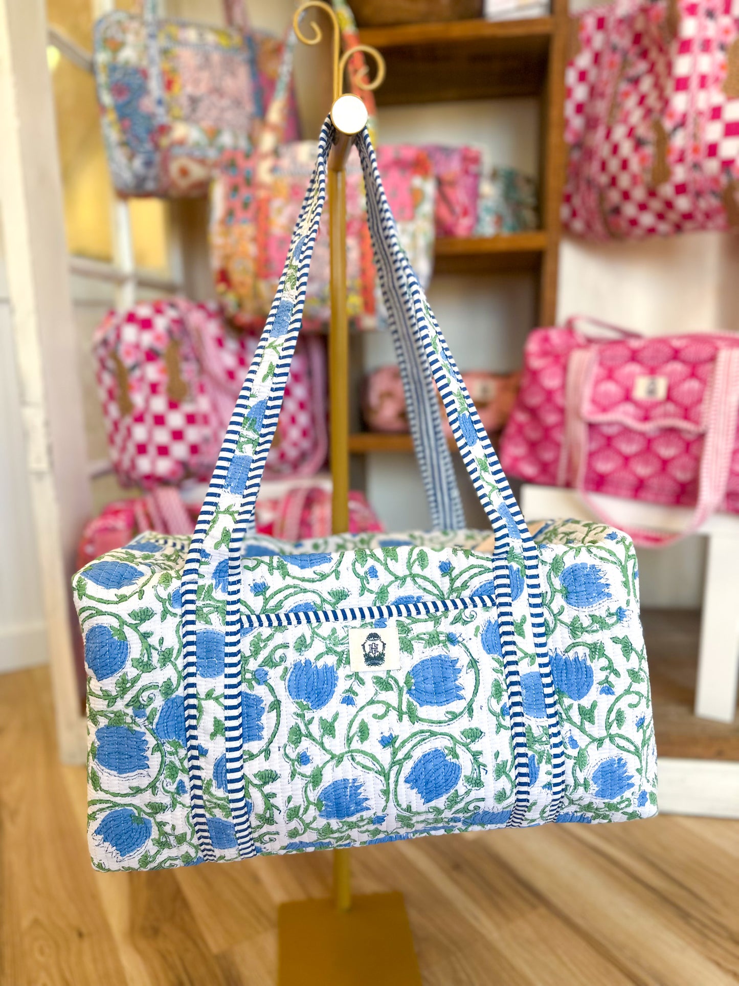 Blue Ivy Large Quilted Duffel Bag