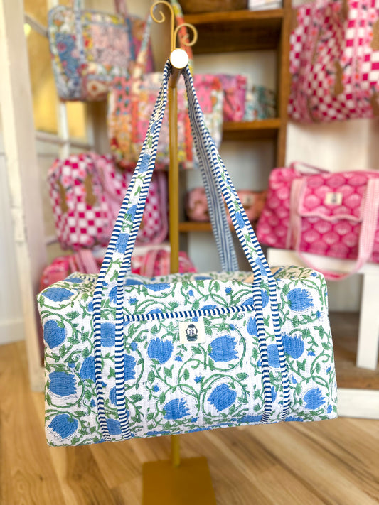 Blue Ivy Large Quilted Duffel Bag